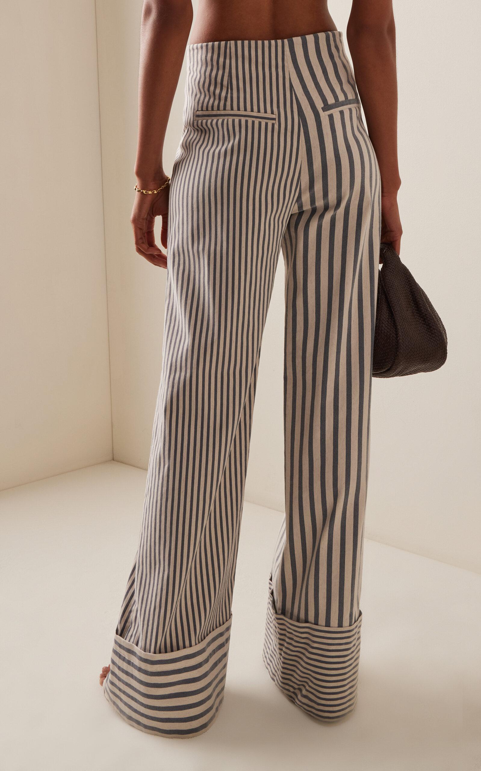 ANDRES OTALORA Exclusive Navegante Striped Pants in White | Lyst