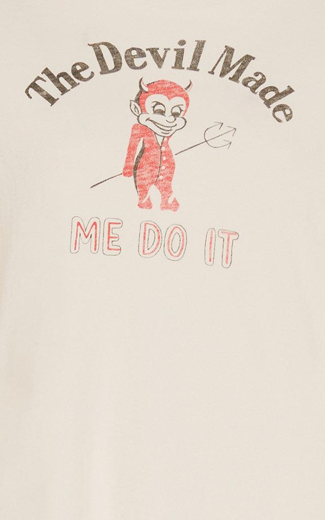RE DONE Devil Made Me Do It Classic Cotton T shirt in White Lyst