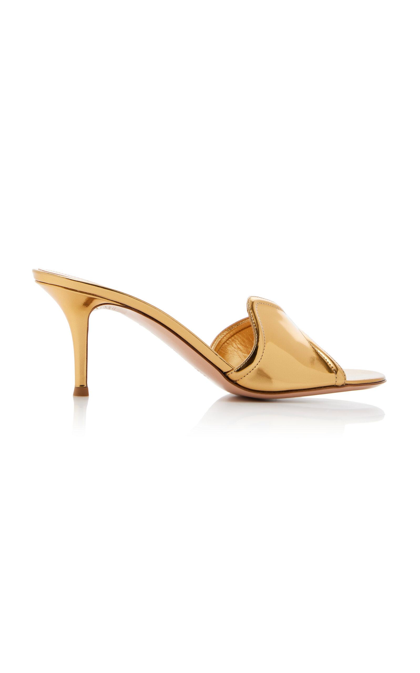 Gianvito Rossi Lucrezia metallic-effect mules - Gold