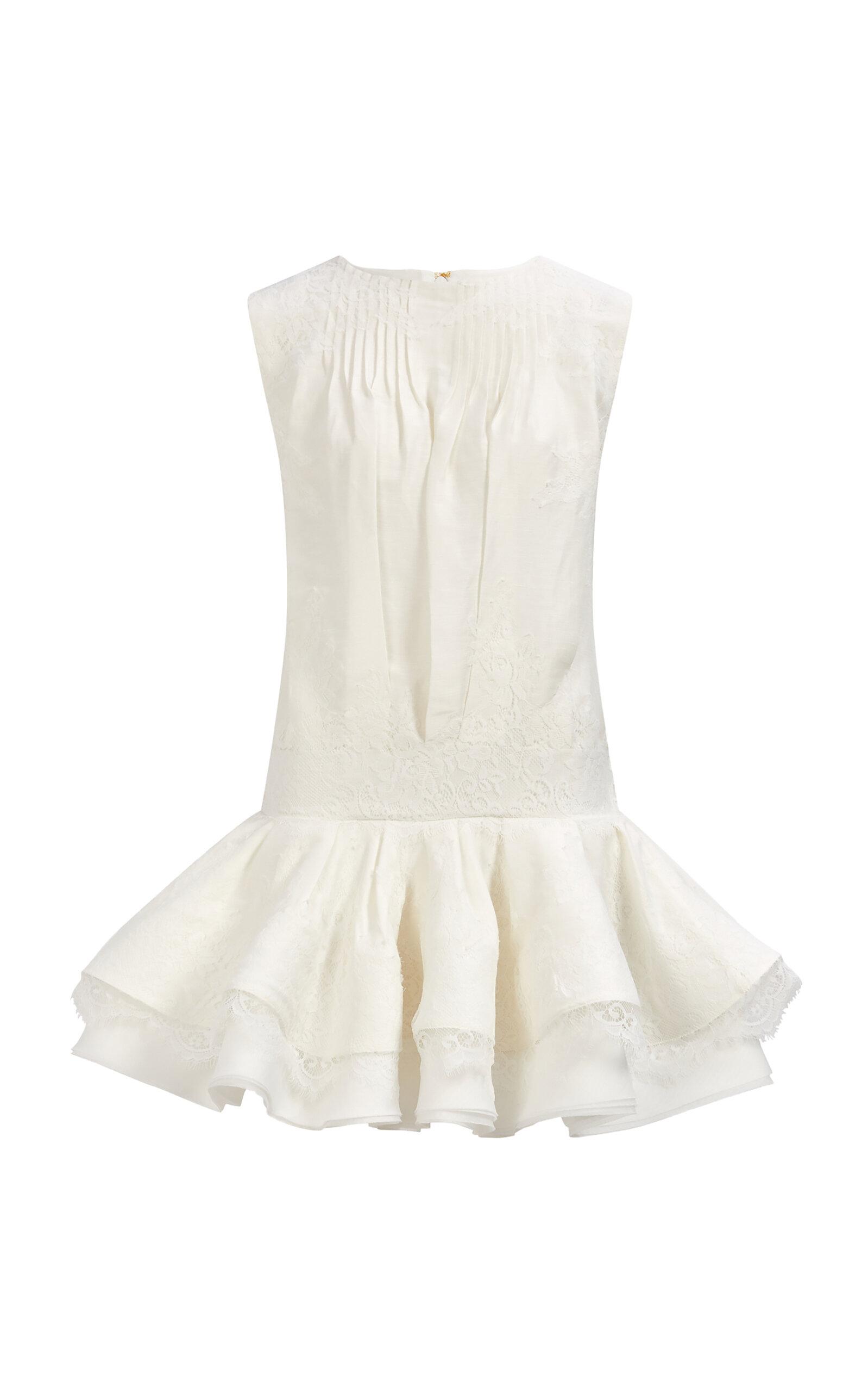 Aje. Cressida Linen-Blend Mini Dress in White | Lyst