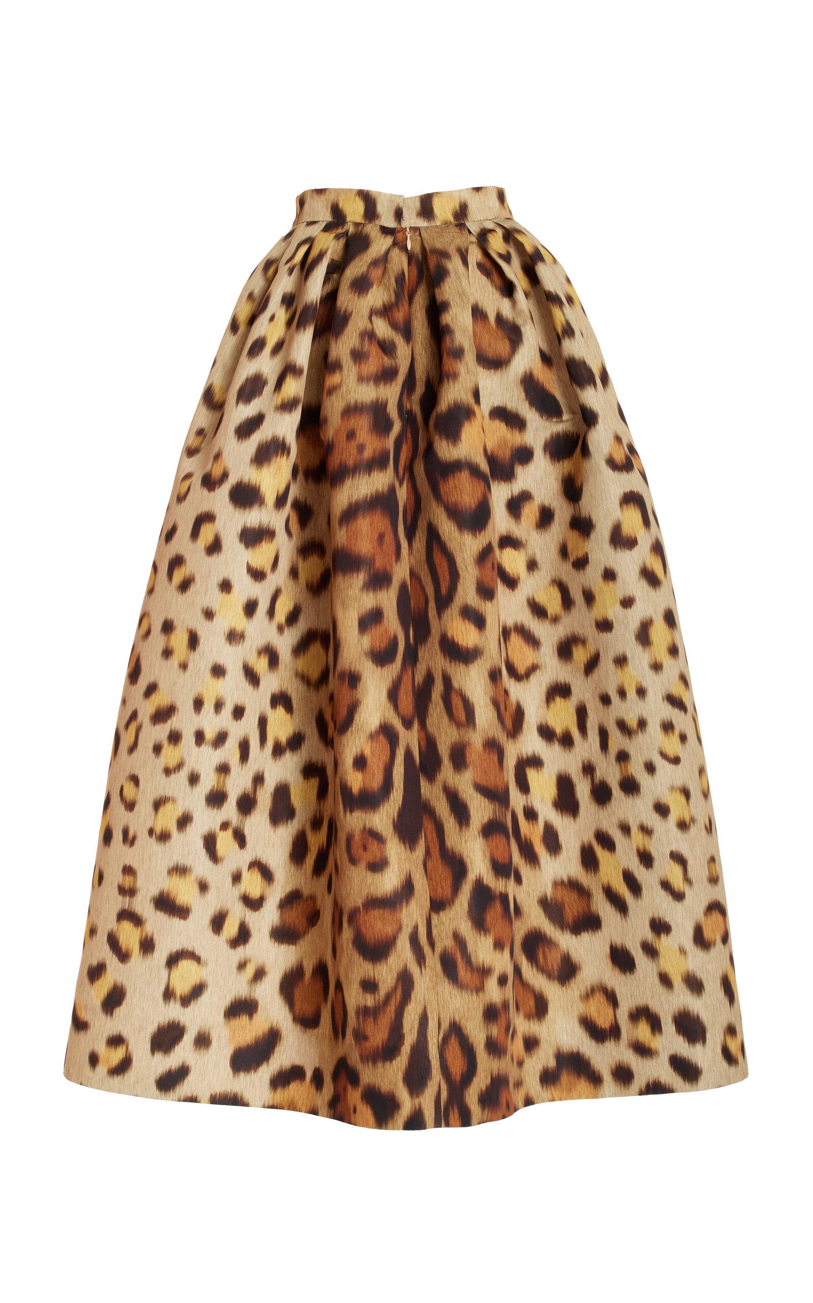 Midi Skirt Outfit Leopard Skirt Madewell Oscar De La Renta Animal