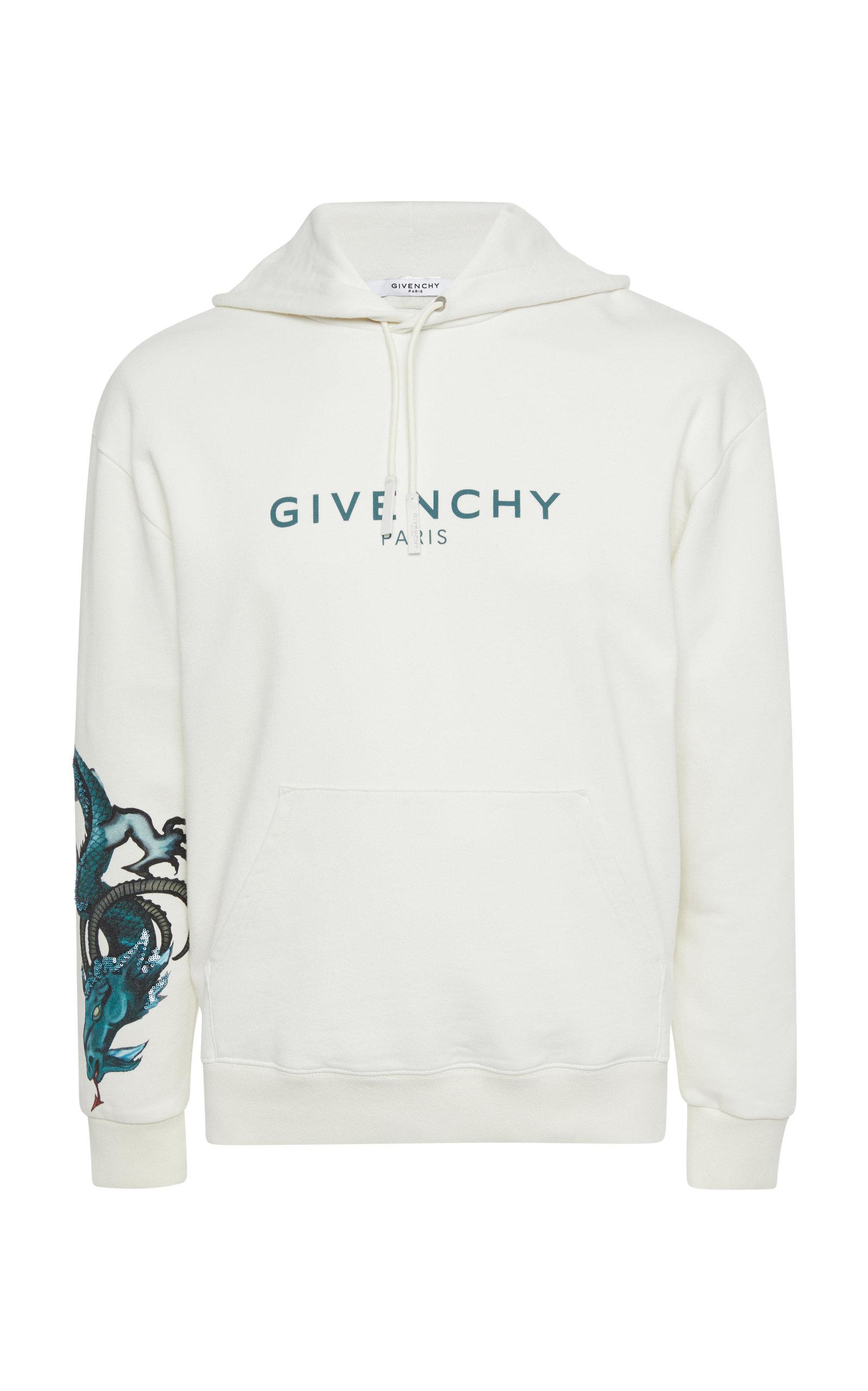 Givenchy Capricorn Cotton Logo Hoodie in White for Men - Lyst