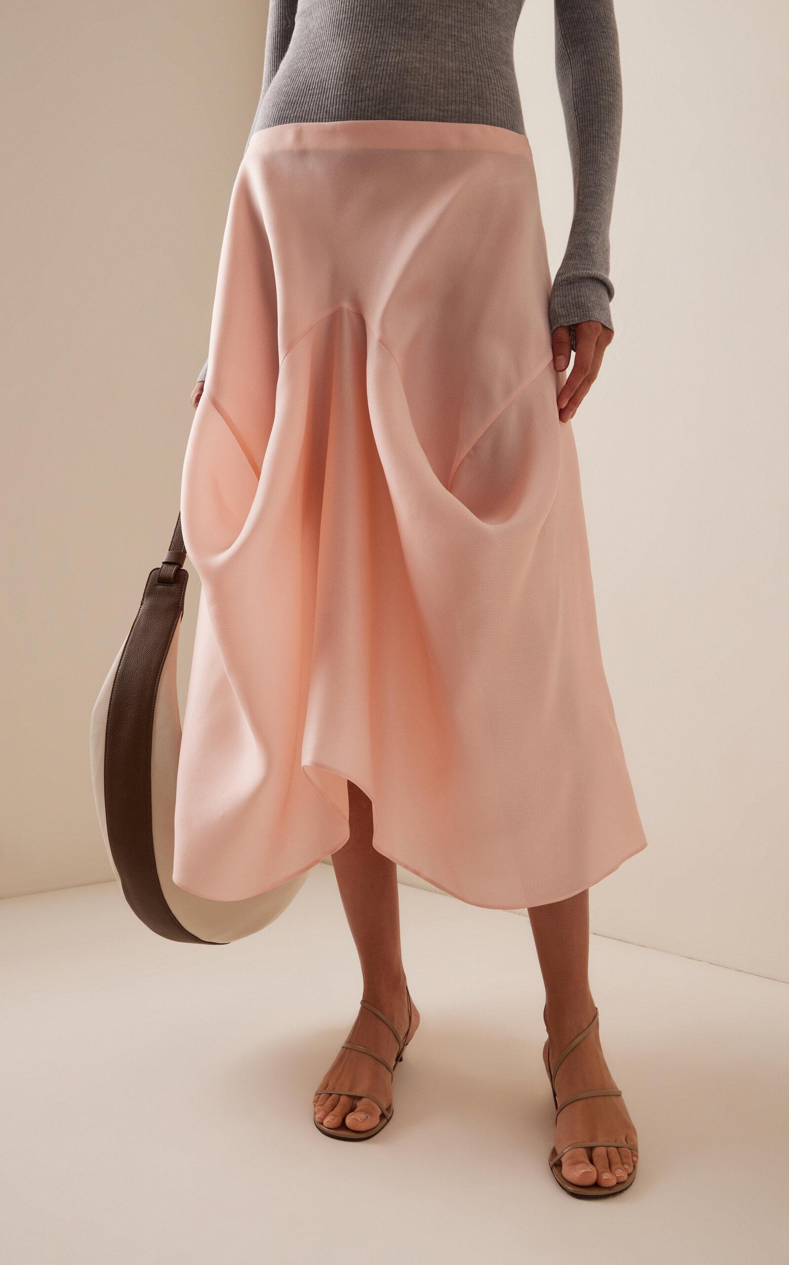 【送料&関税込】Khaite sawyer White Silk Skirt Khaite 'sawyer' White Silk Skirt | italist