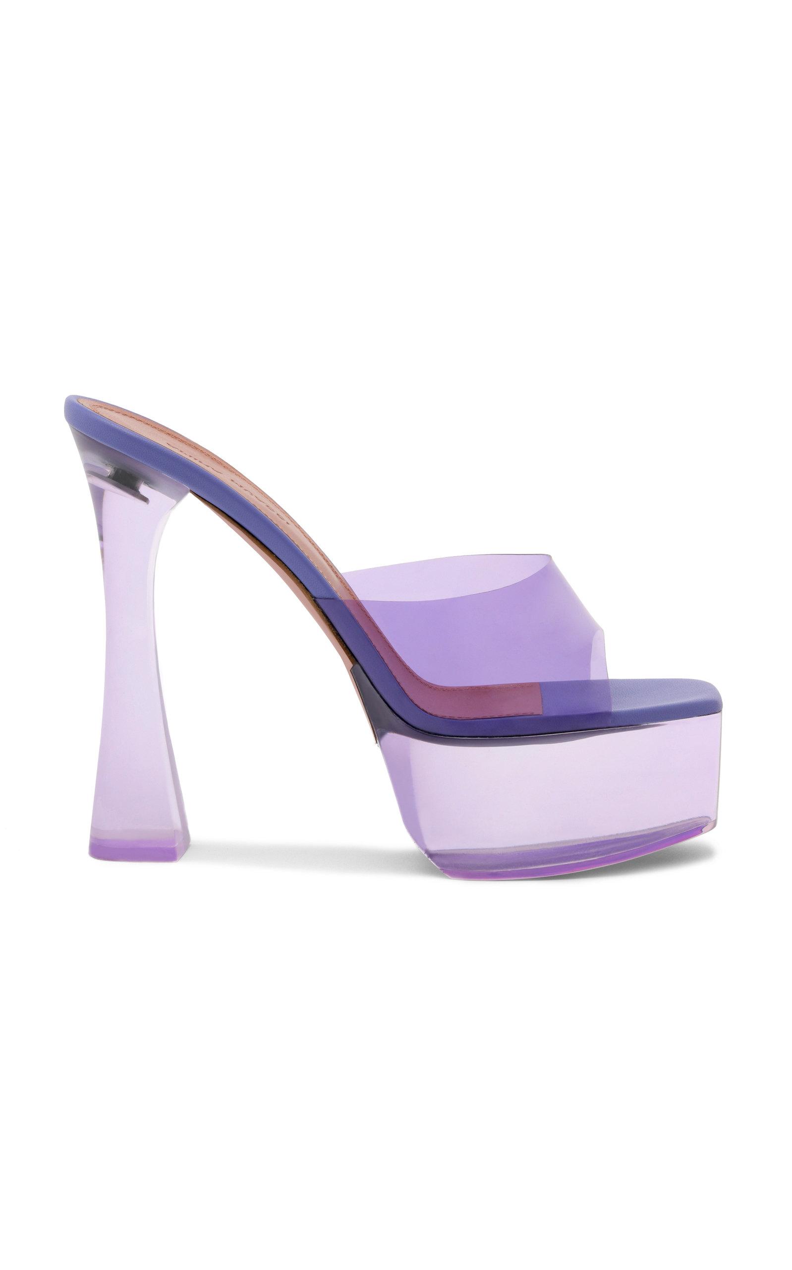 AMINA MUADDI Dalida Pvc Platform Sandals in Purple | Lyst
