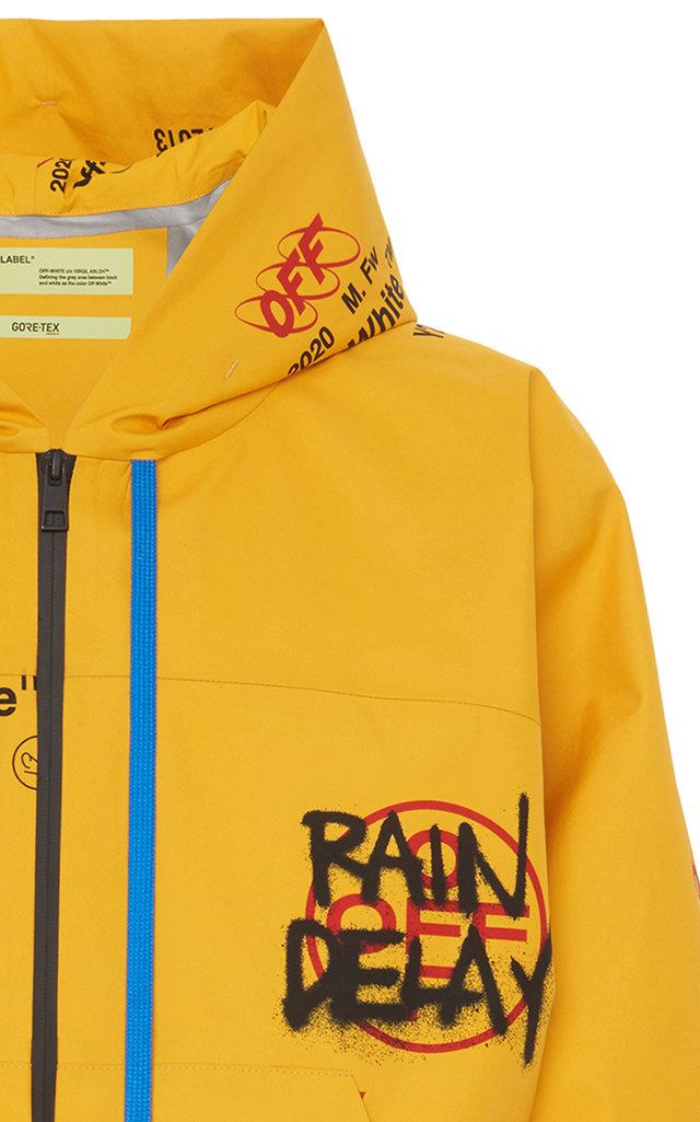 Off-White c/o Virgil Abloh Synthetic Goretex Hoodie in Yellow for 
