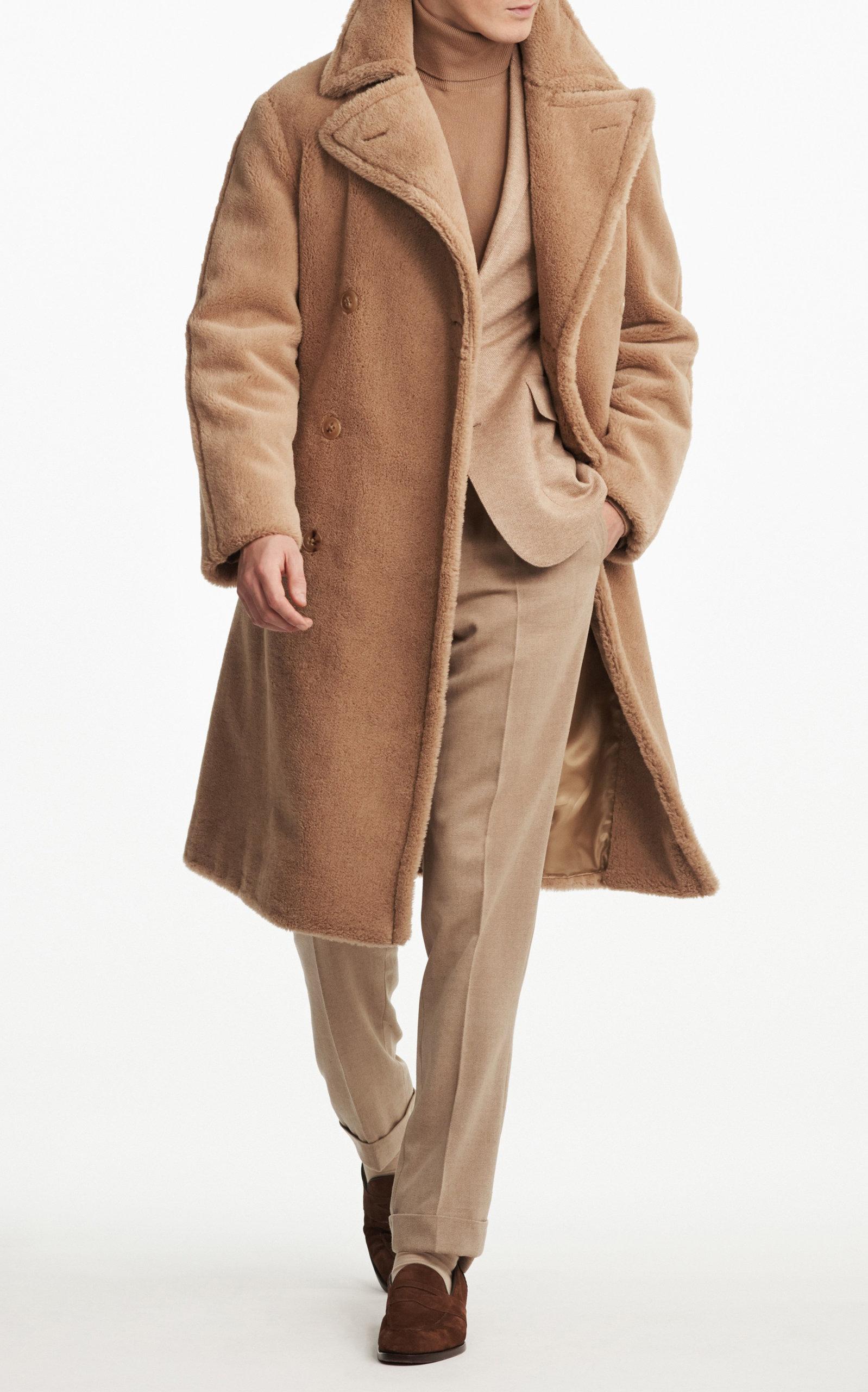 Ralph Lauren Cuddle Alpaca Coat in Brown for Men - Lyst