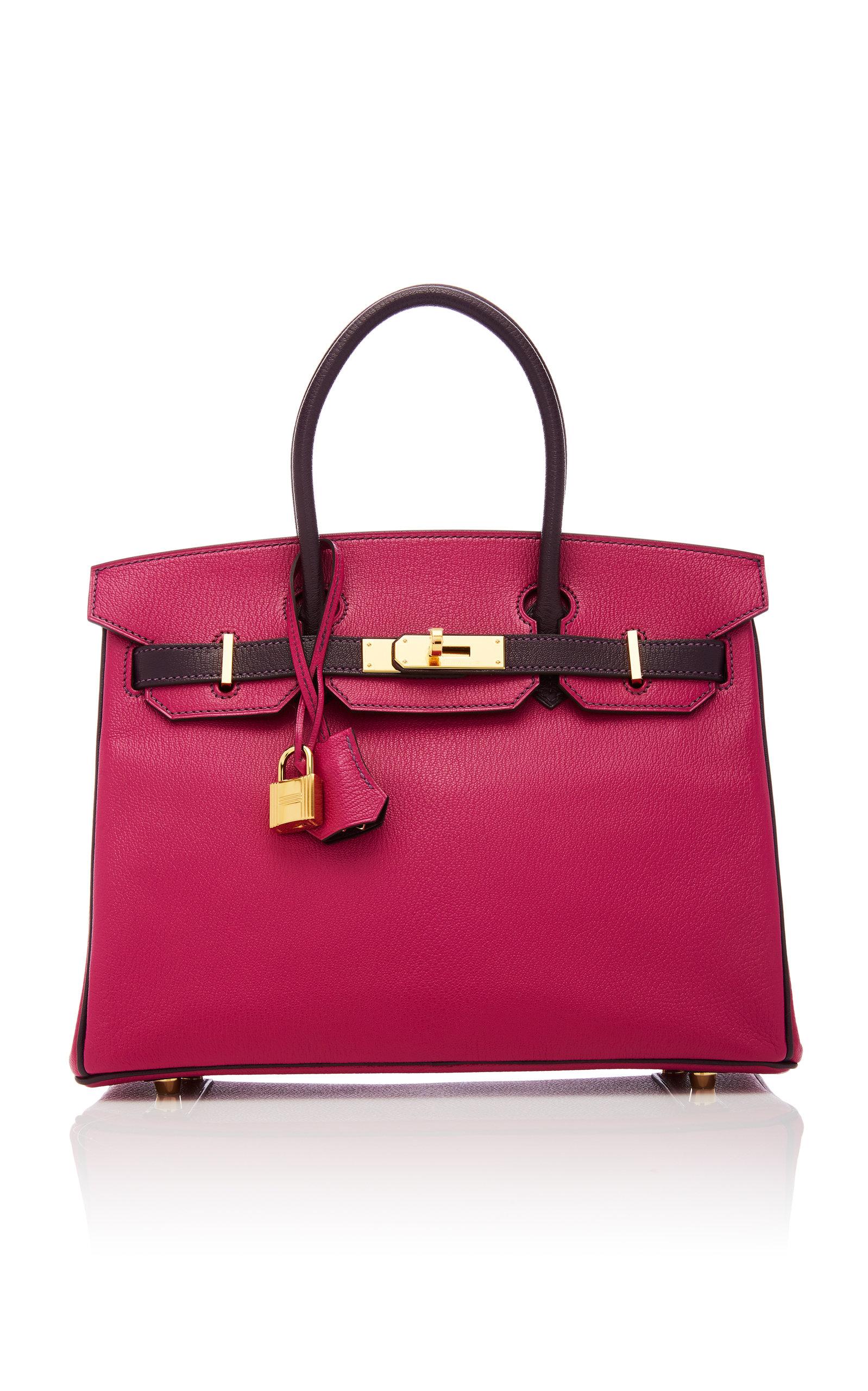 Hermès Hermès 30cm Rose Pourpre And Raisin Chevre Leather Special Order  Horseshoe Birkin in Purple
