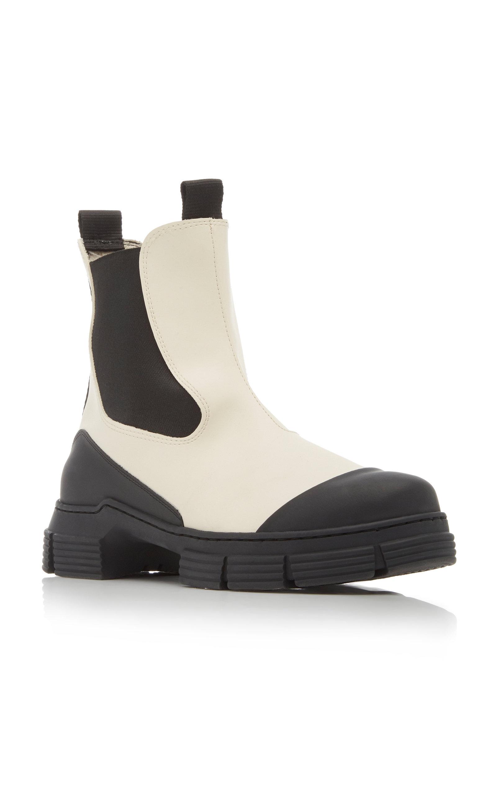 Ganni Recycled Rubber Boots in White | Lyst