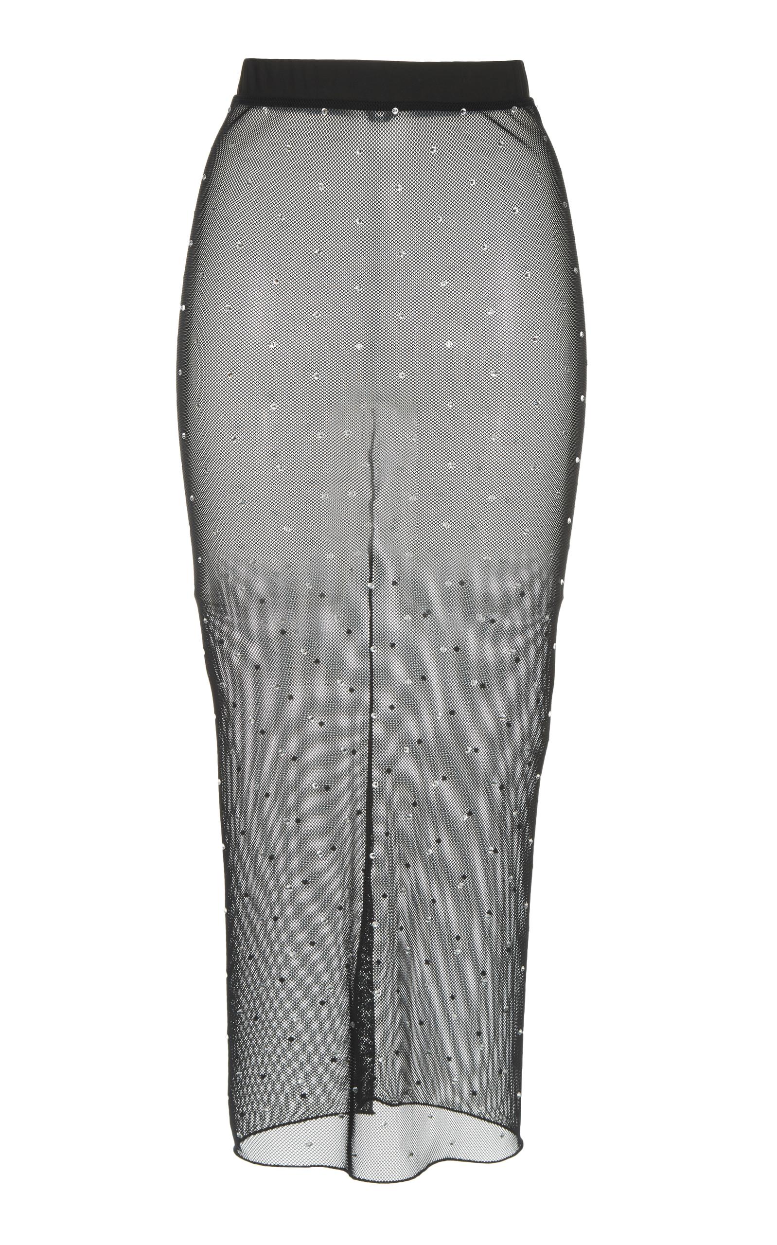 white net midi skirt