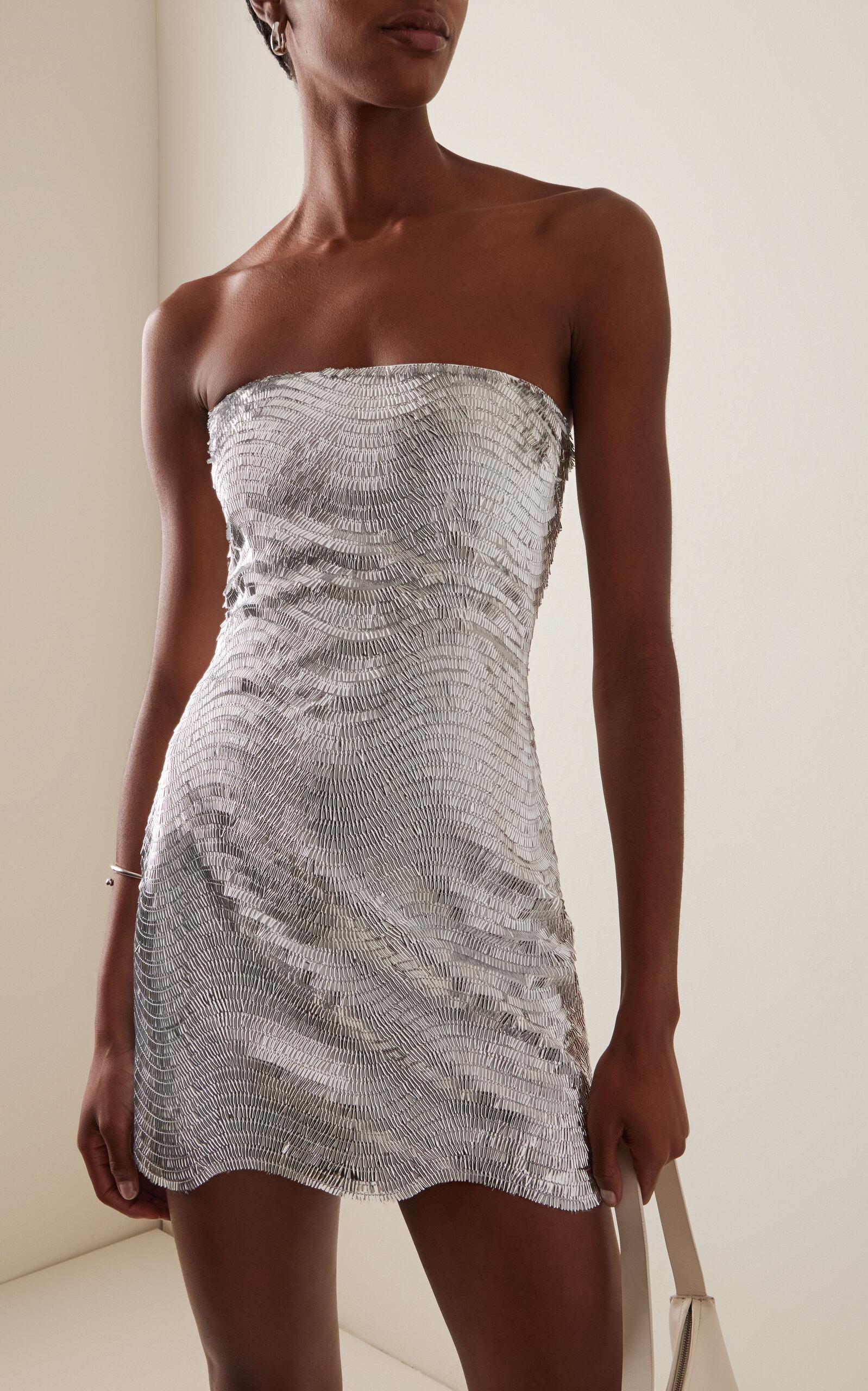 ila moss strapless sequined mini dress adahuncaa w/ Moss Dress