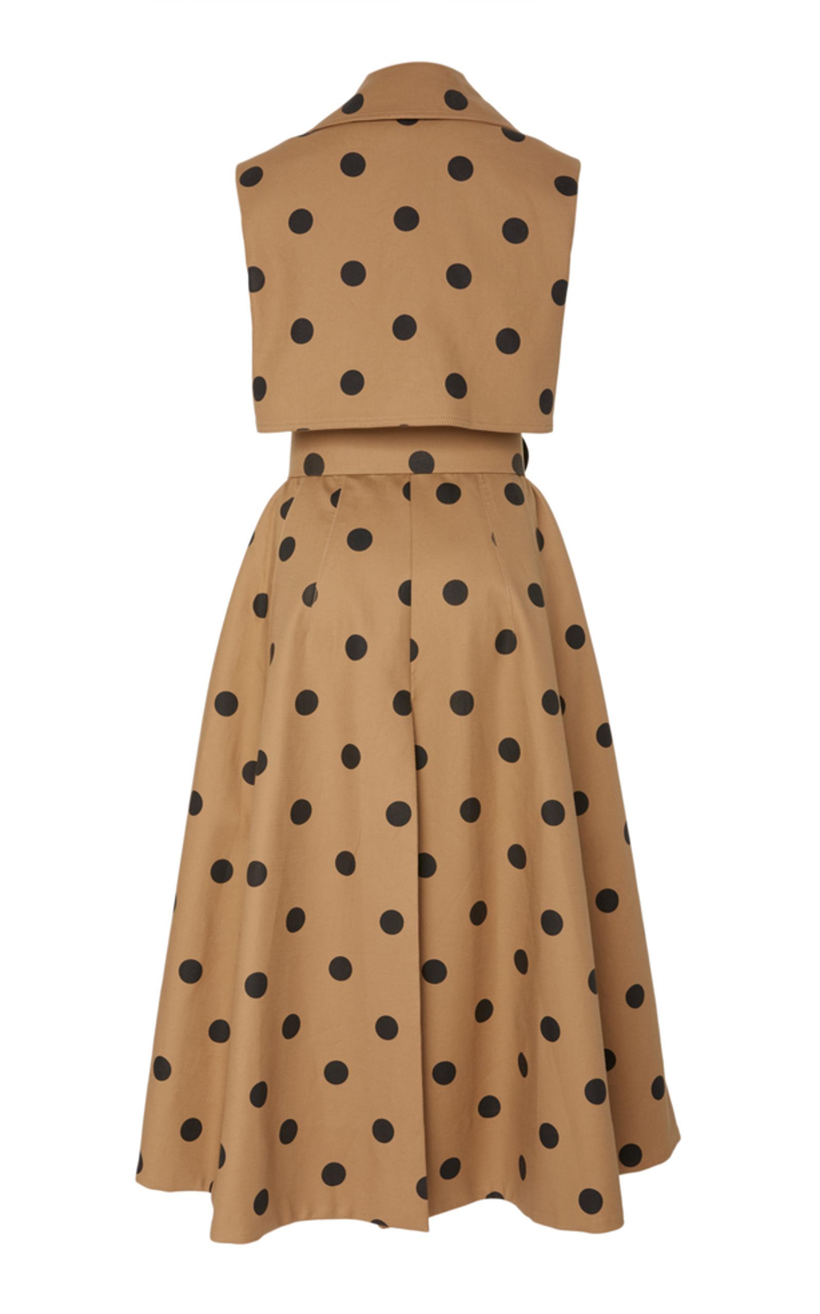 oscar de la renta polka dot dress