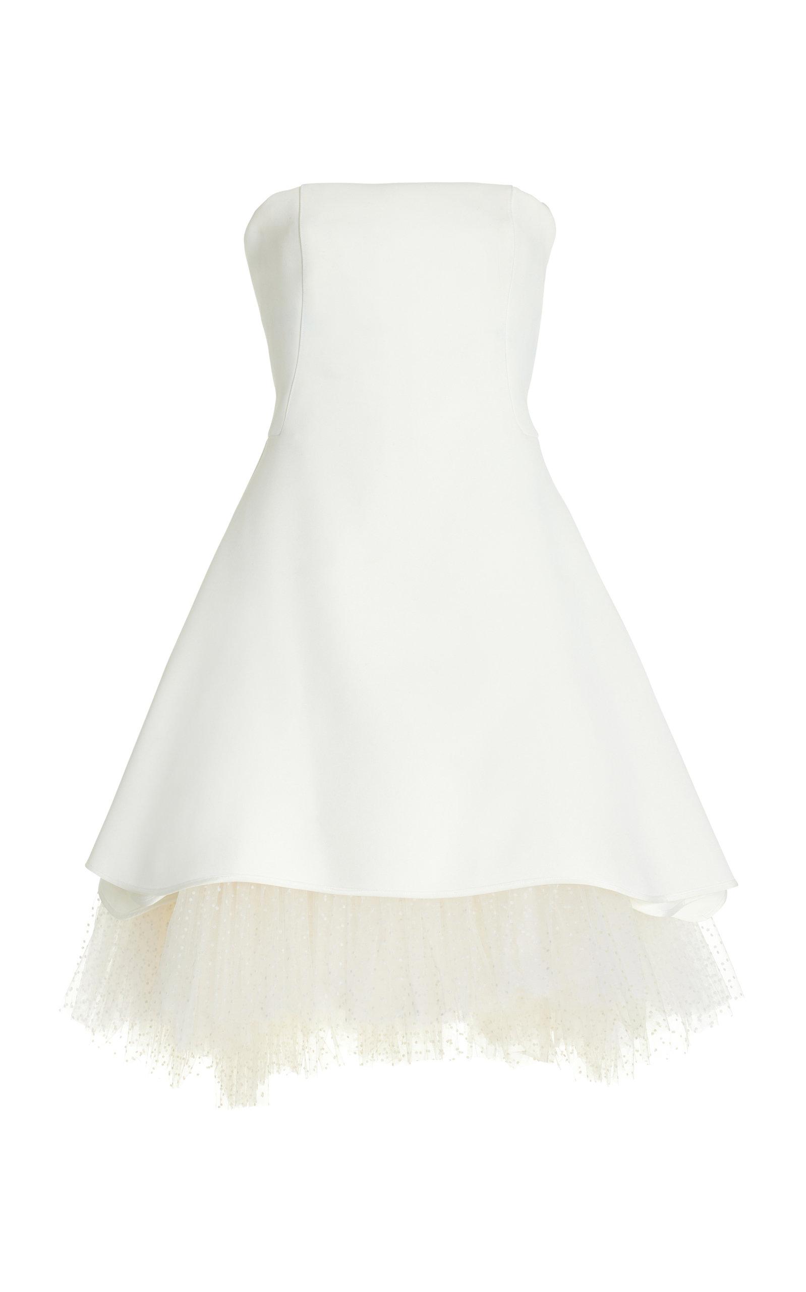 Maticevski Camelia Strapless Mini Dress in White | Lyst