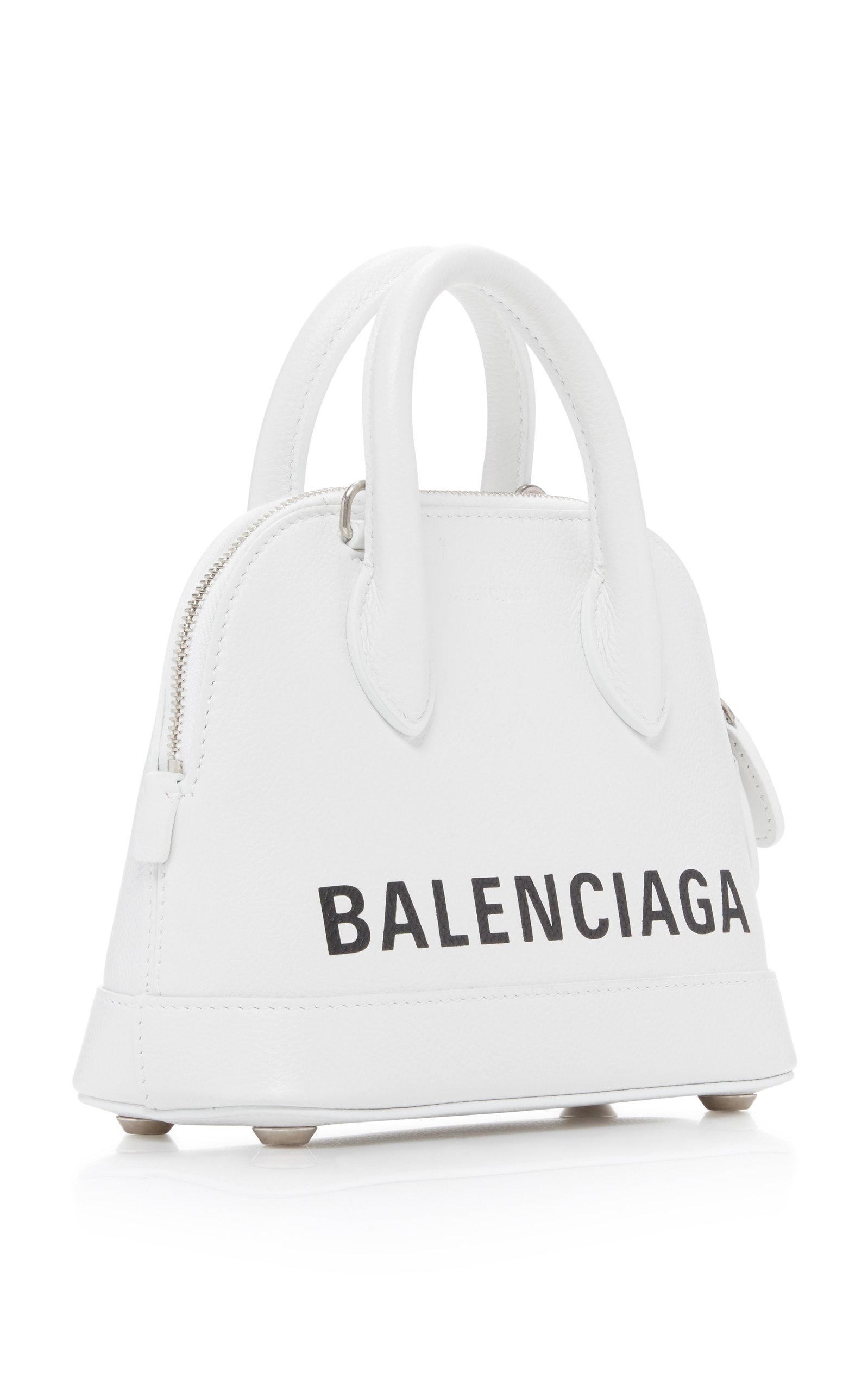 Balenciaga Leather Ville Xxs Top Handle Bag in White | Lyst