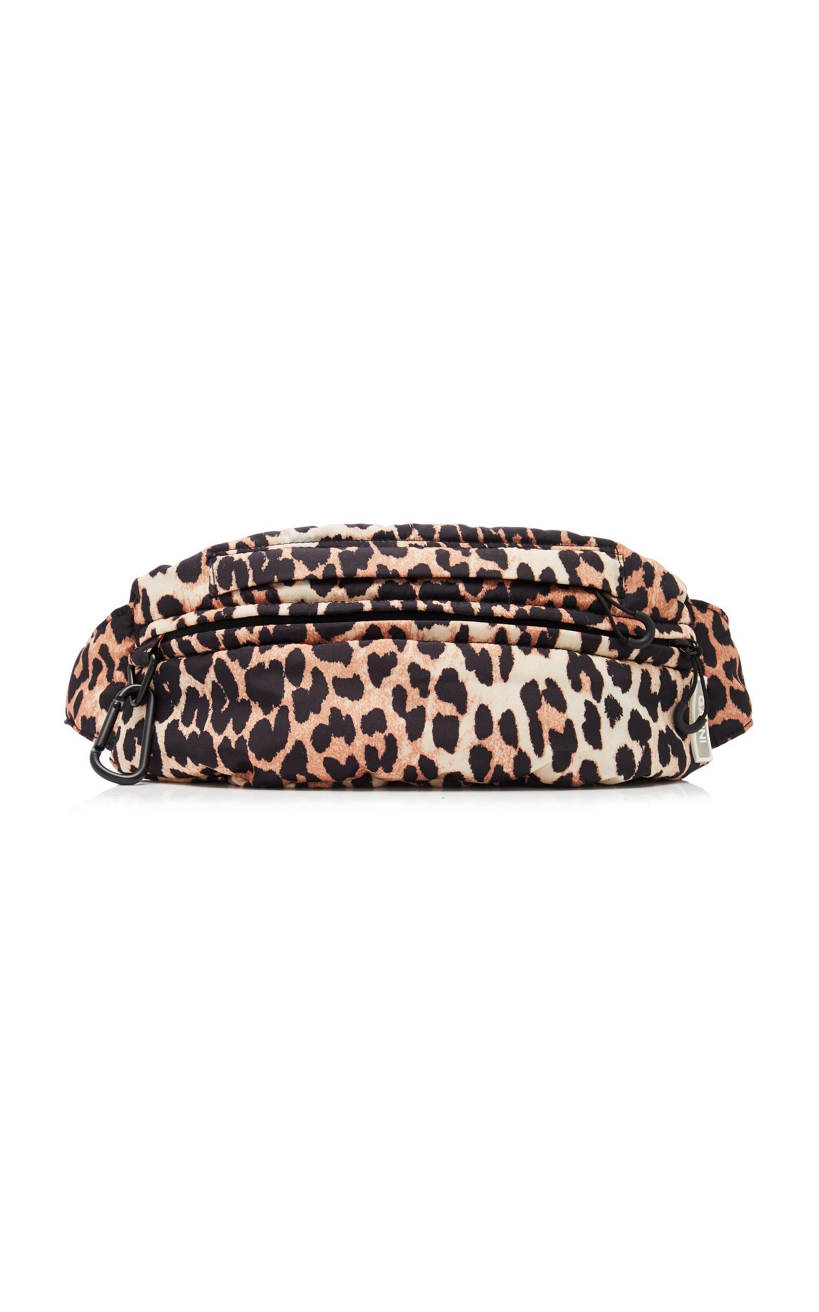 ganni leopard fanny pack