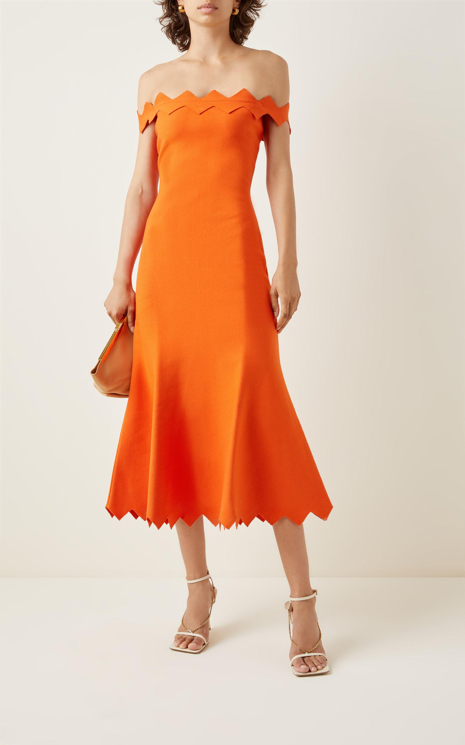oscar de la renta orange dress