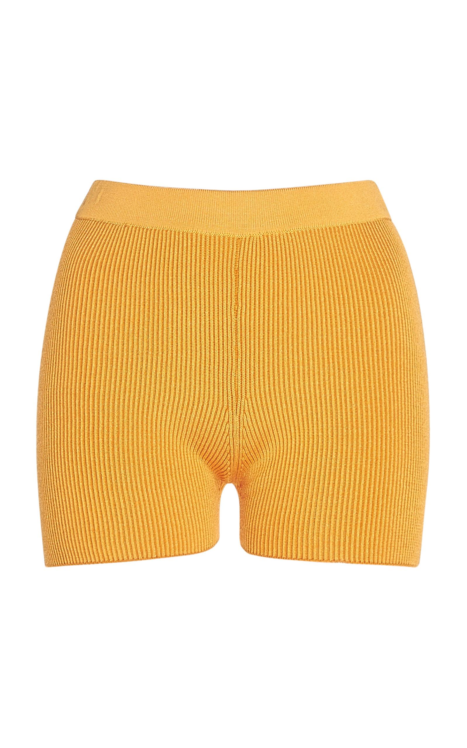 Jacquemus Arancia Ribbed knit Shorts in Orange Lyst