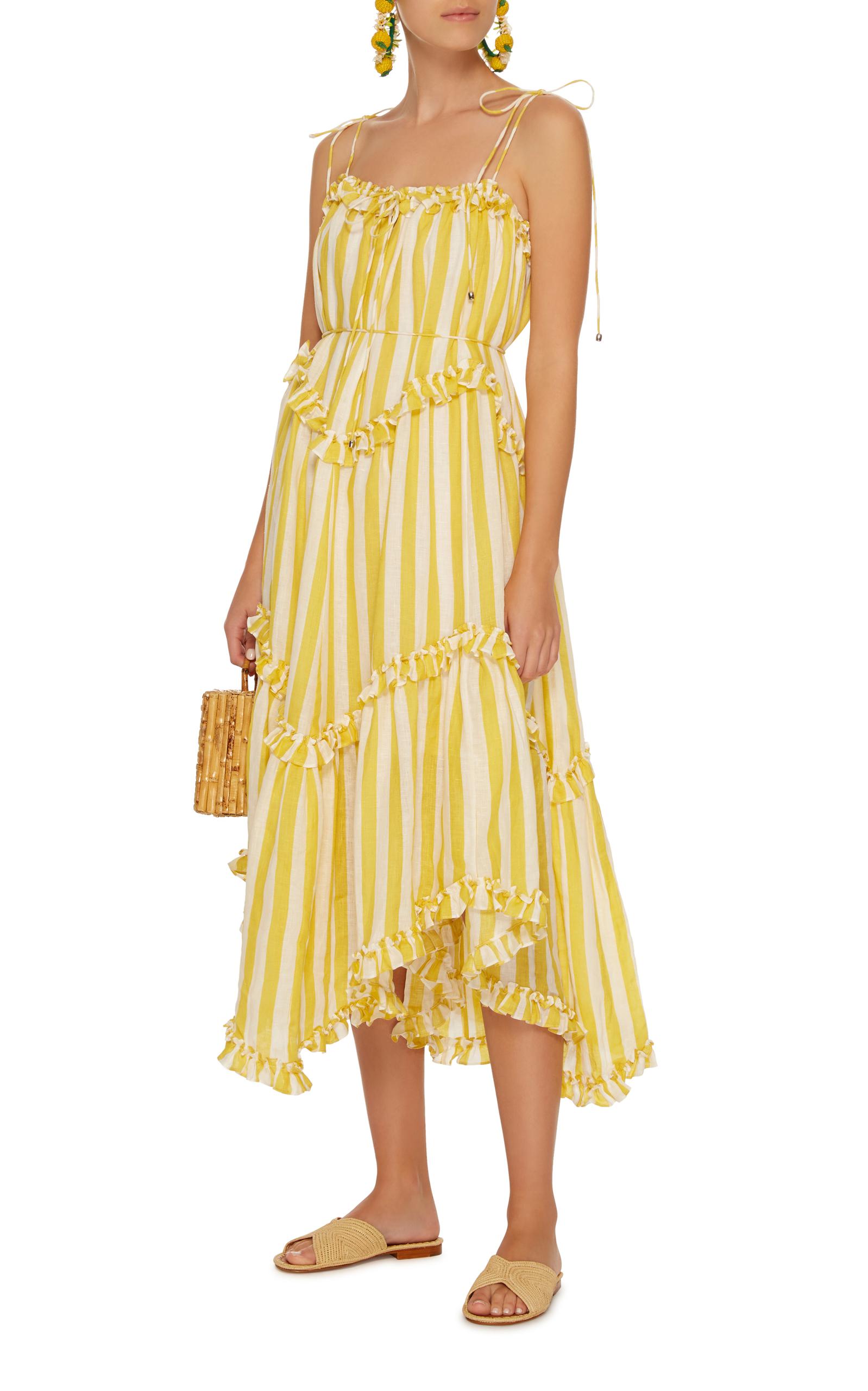 zimmermann lumino floating stripe dress