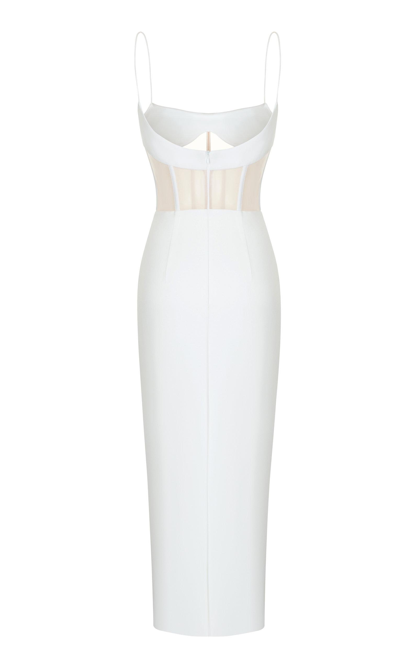 White corset midi dress Clearance