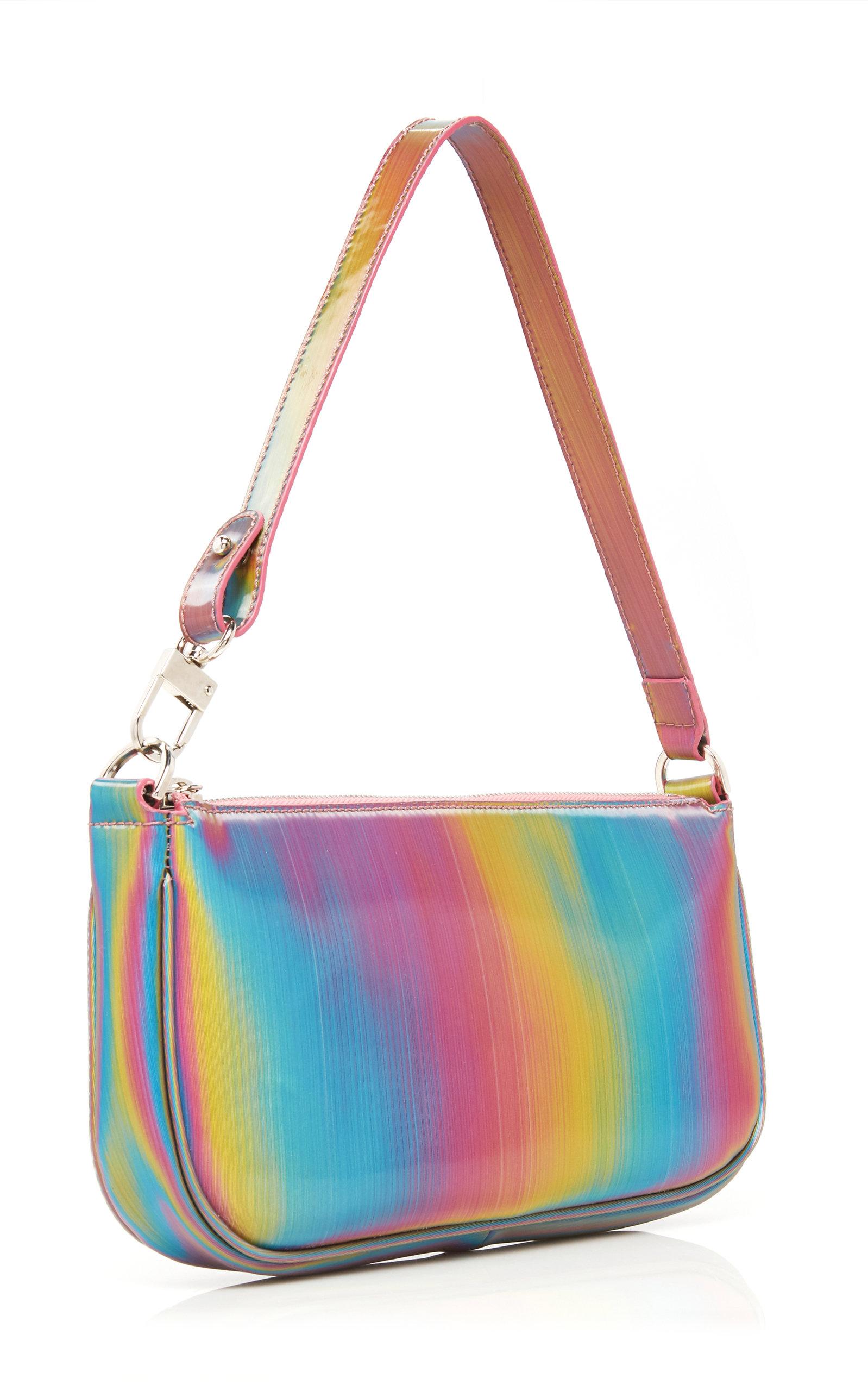 leather rainbow bag