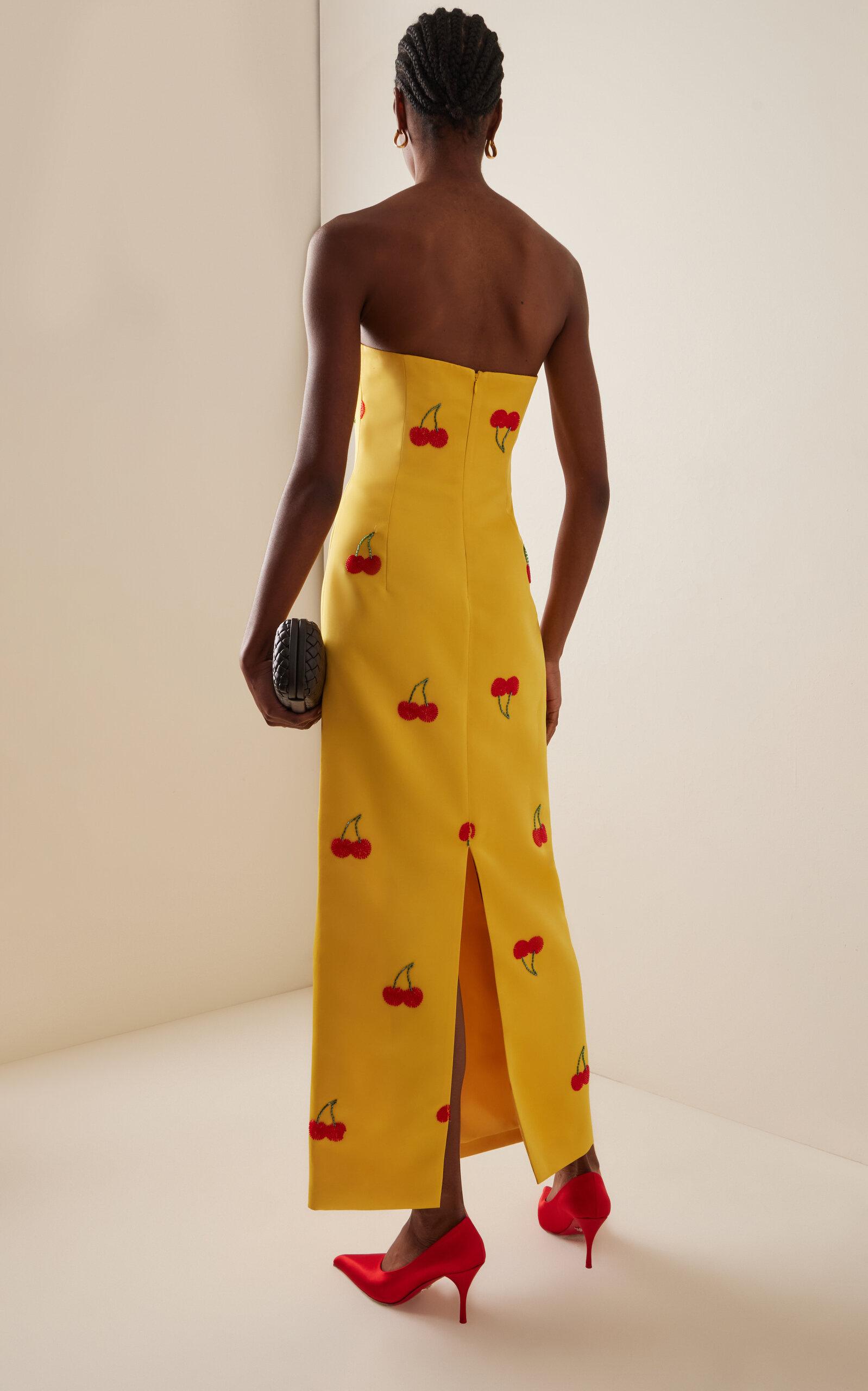 LEO LIN Rayna Embellished Crepe Maxi Dress in Yellow | Lyst LEO LIN Rayna Embellished Crepe Maxi Dress in Yellow | Lyst
