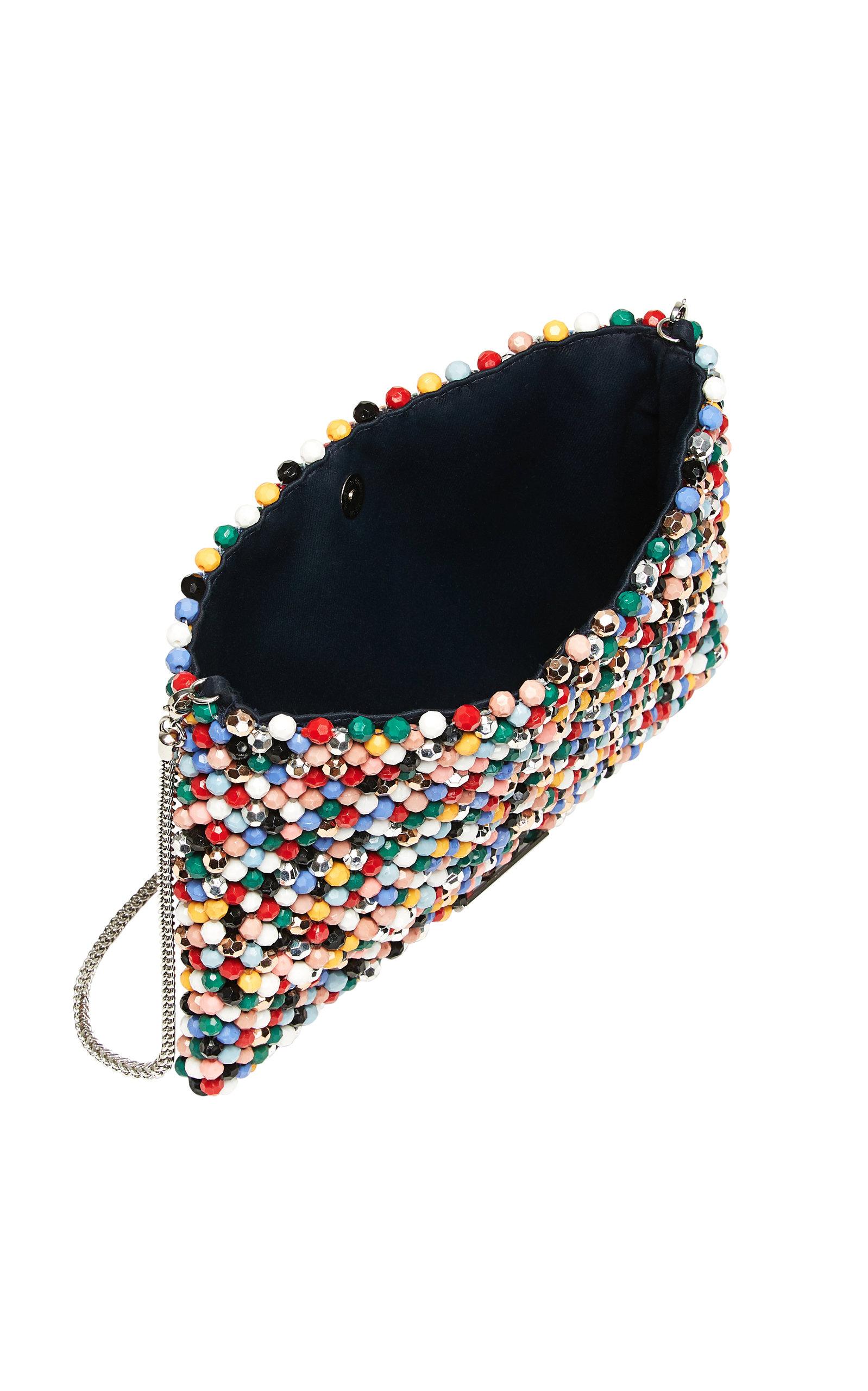 Loeffler Randall Womens Mia Beaded Pouch