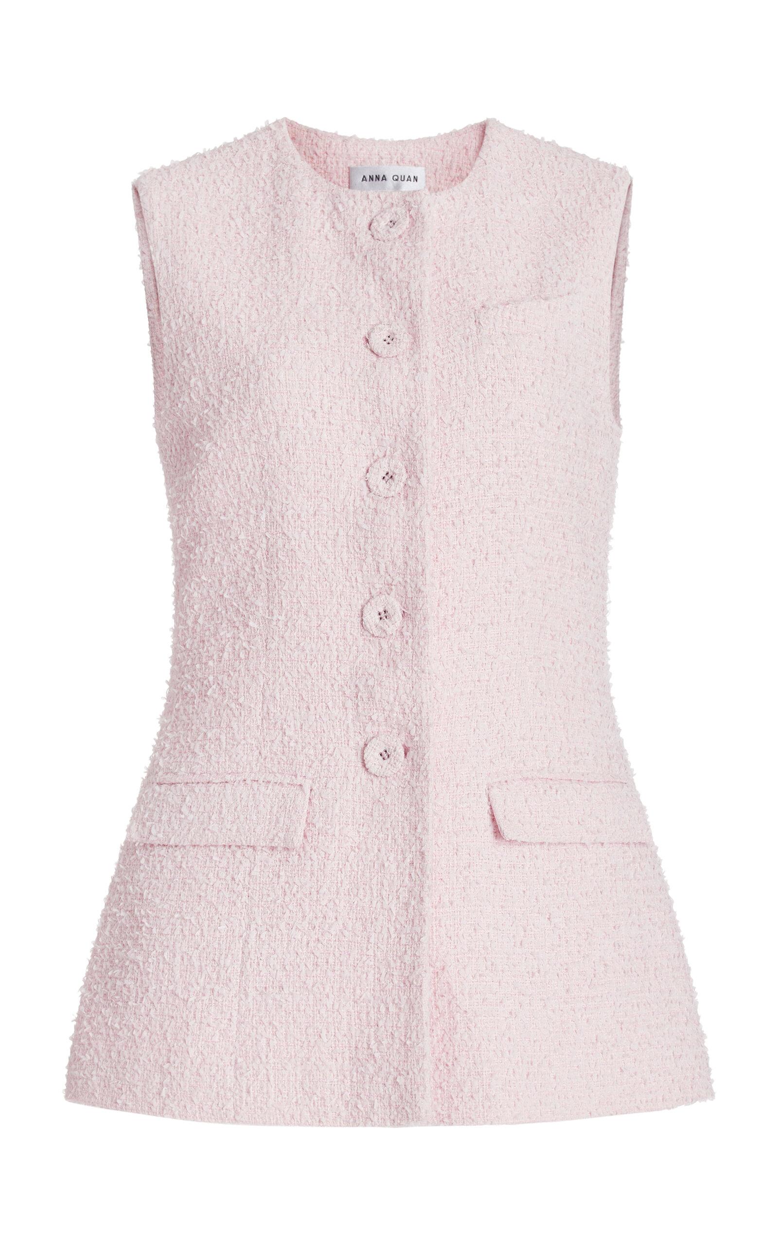 Anna Quan Bailey Tweed Vest in Pink | Lyst