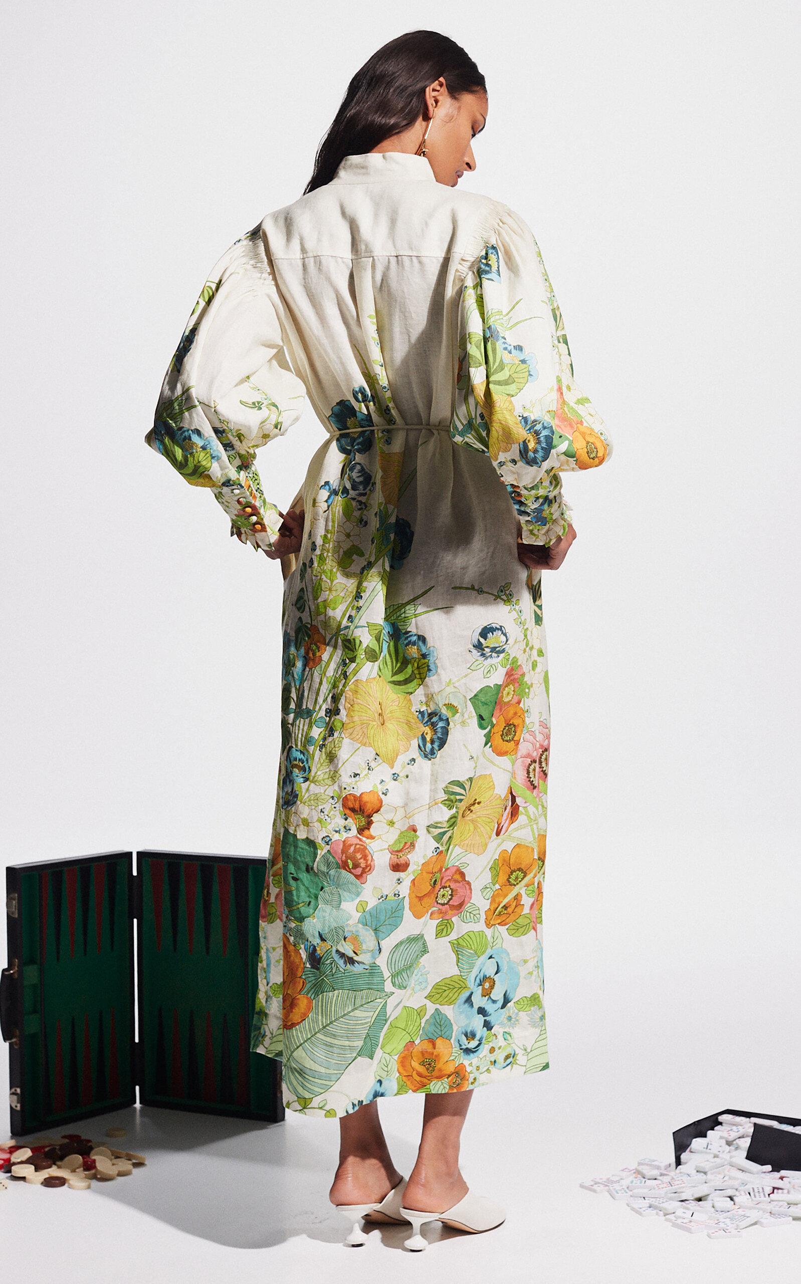 ALMAIS Constance Button-detailed Linen Maxi Dress in White | Lyst Australia