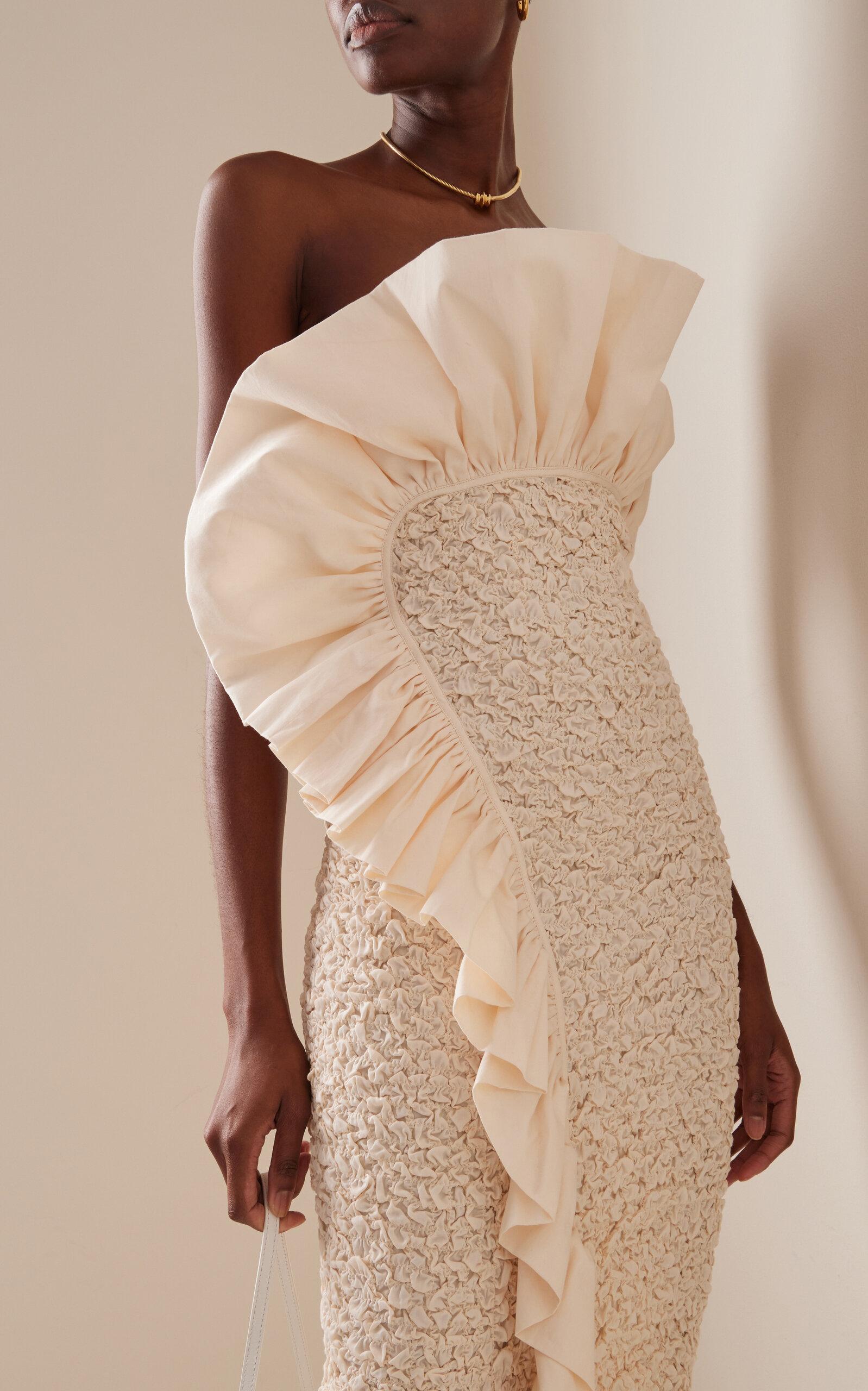mara hoffman kana ruffled cotton midi dress MARA HOFFMAN Luna Ruffle Midi Dress by Mara Hoffman