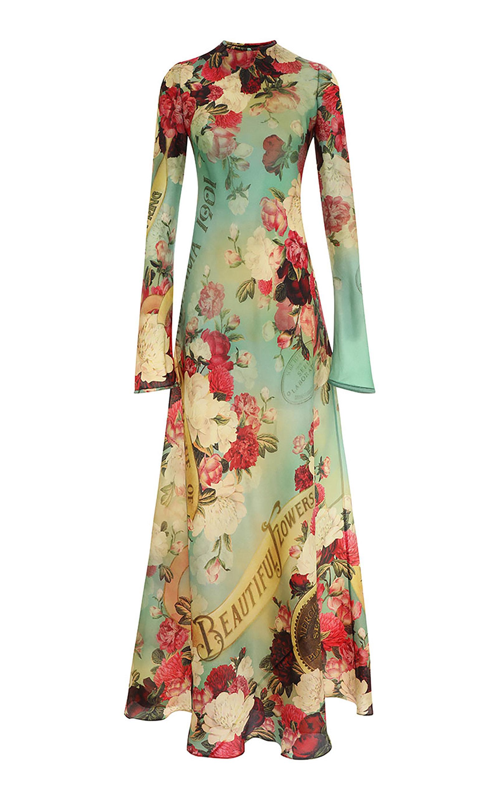 【Zimmermann】Tiered linen and silk maxi dress Zimmermann Tiered Linen And Silk Maxi Dress in Pink | Lyst