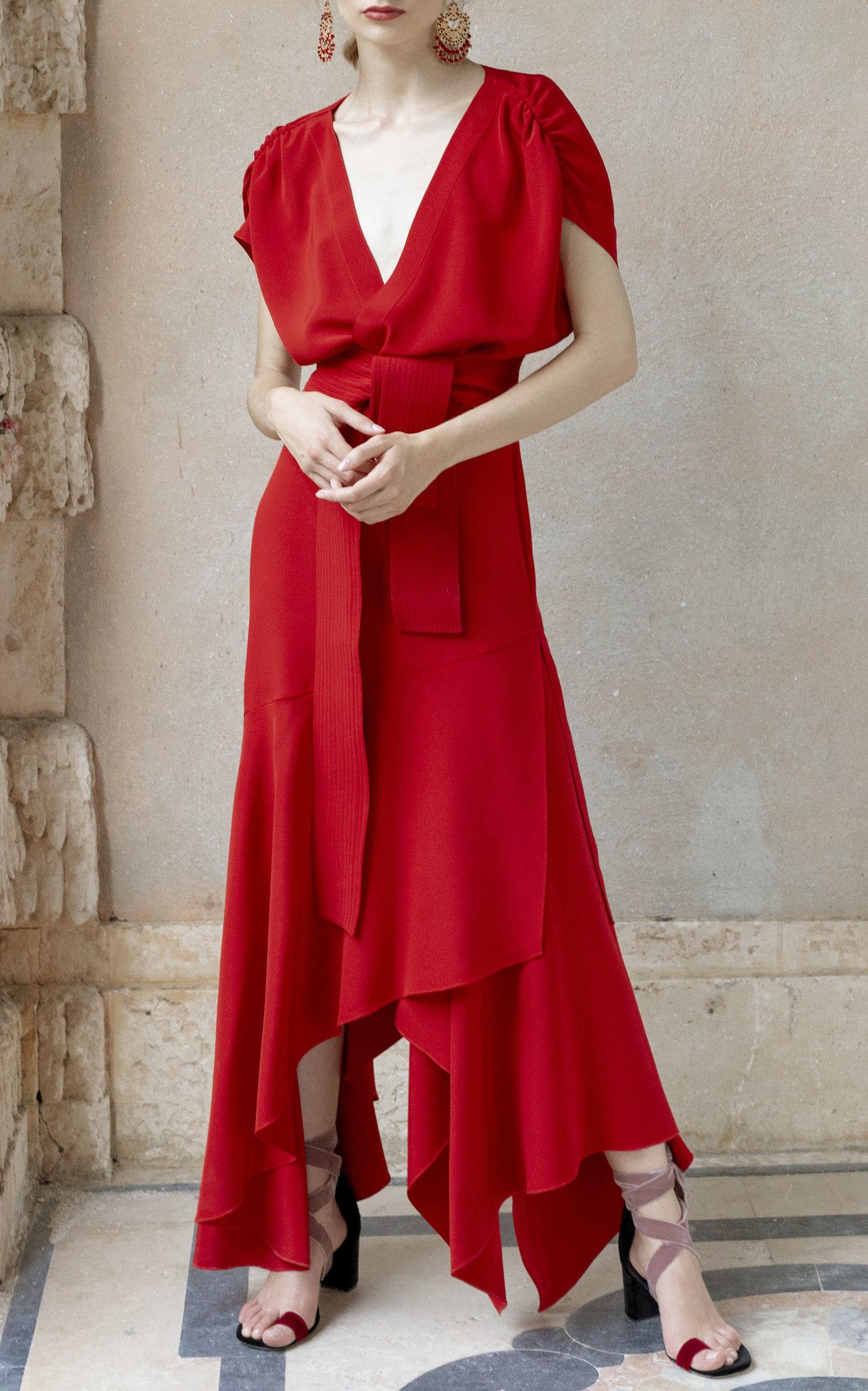 Silvia Tcherassi Exclusive Protea Midi Dress in Red Lyst