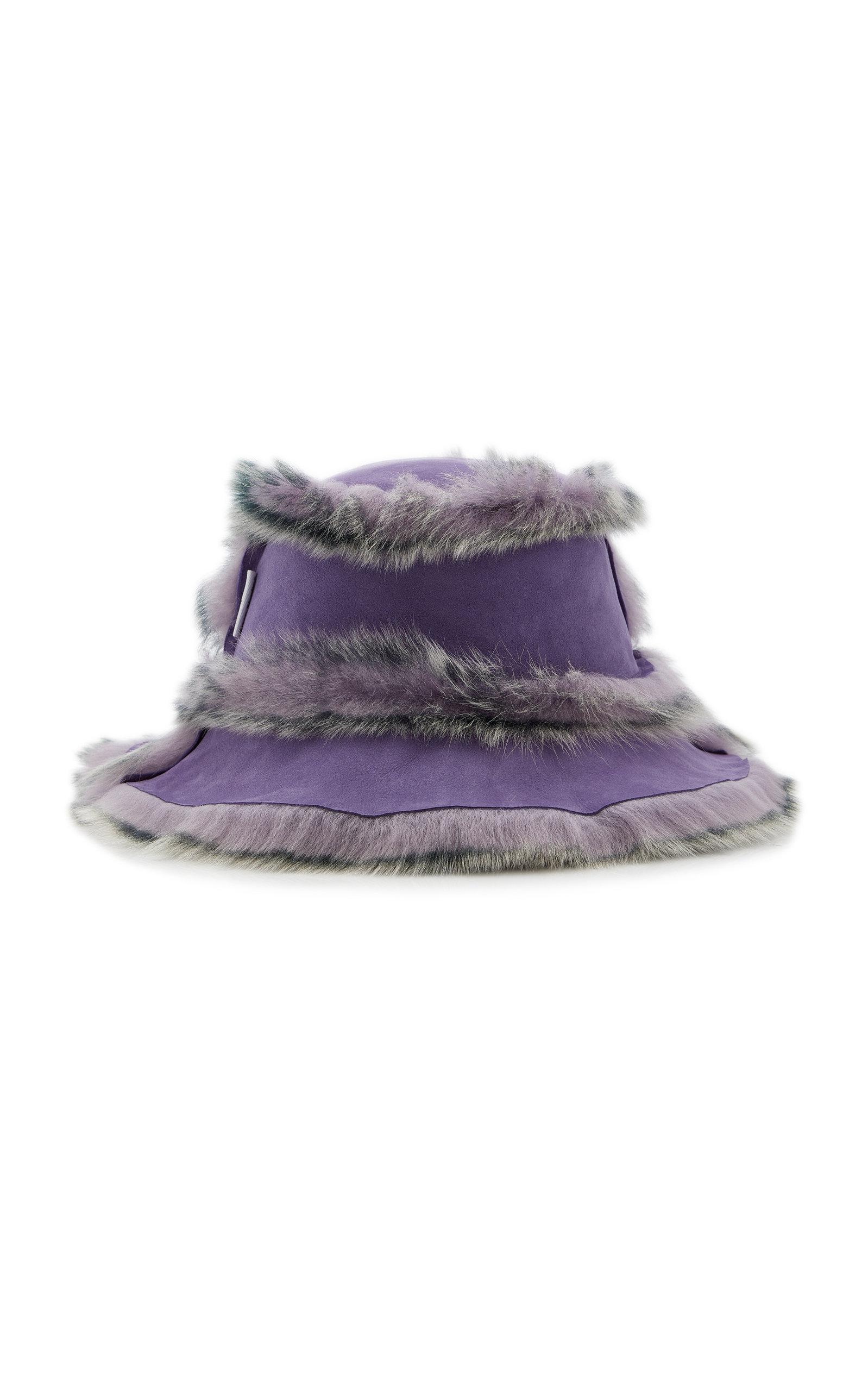 Face Bucket Hat in Purple - Acne Studios