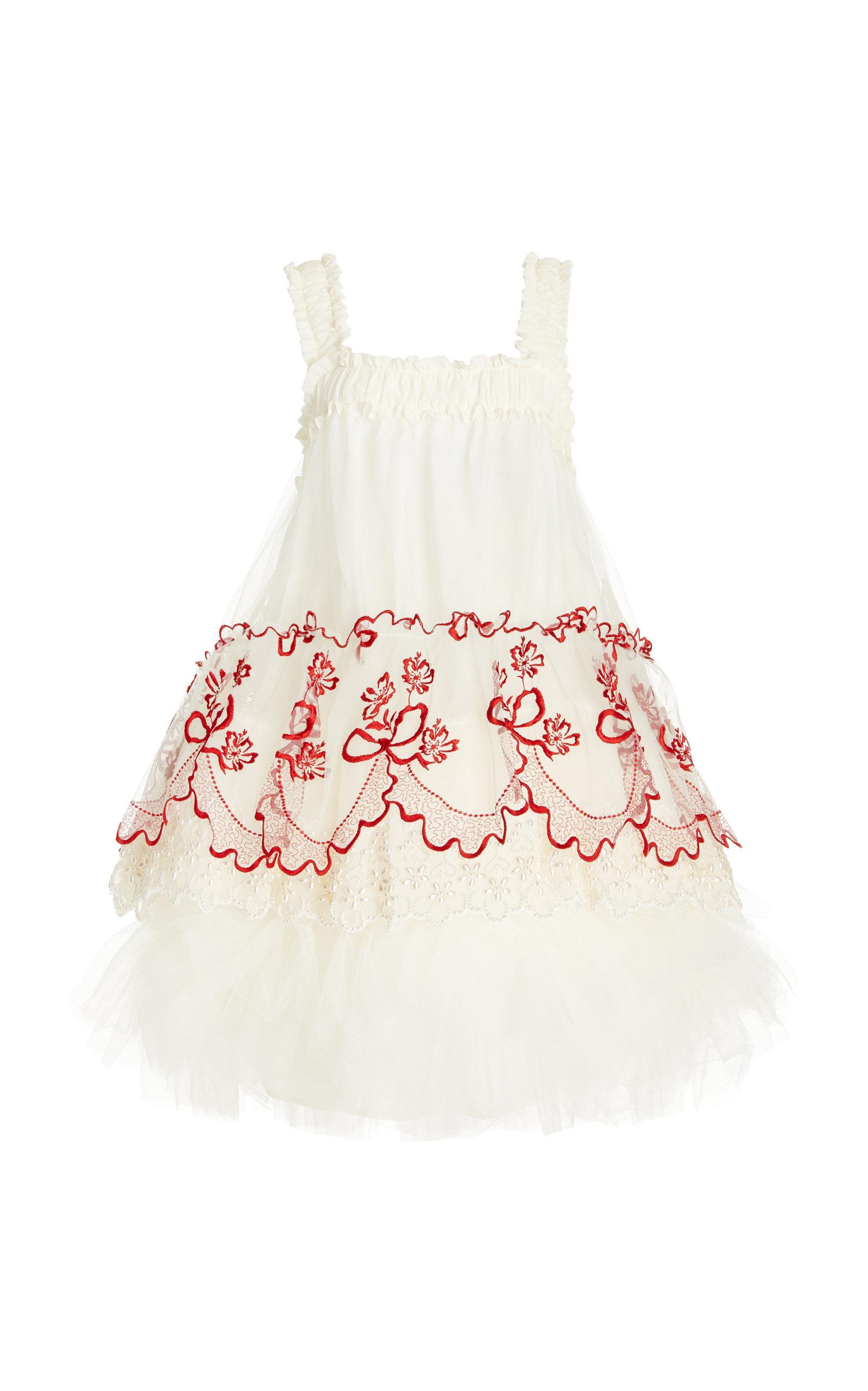 Simone Rocha Embroidered Layered Tulle Mini Dress | Lyst