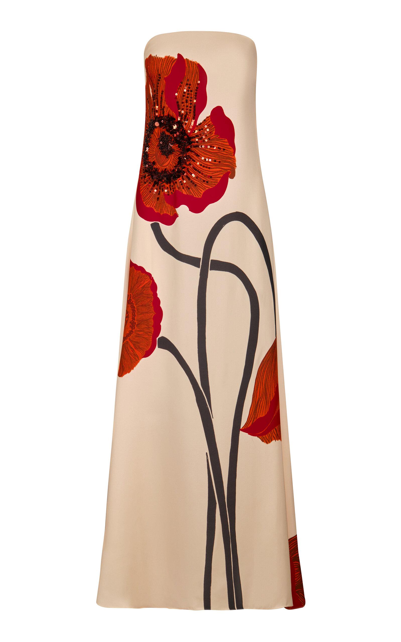 knee length dresses for ladies Johanna Ortiz Women's Another Chance Strapless Maxi Dress - Ecru Marsala