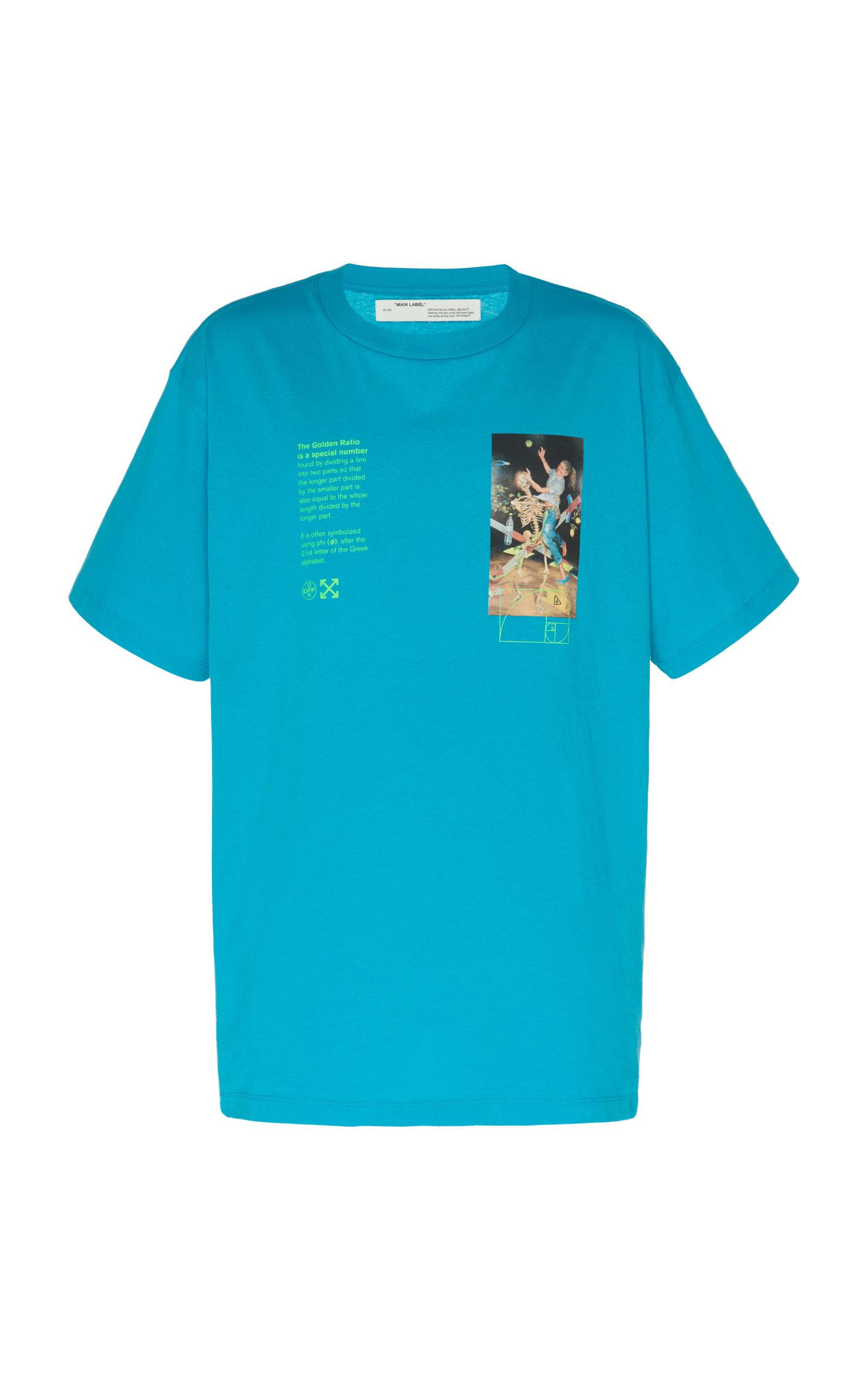 Off-White c/o Virgil Abloh Golden Ratio Printed T-shirt in Blue 