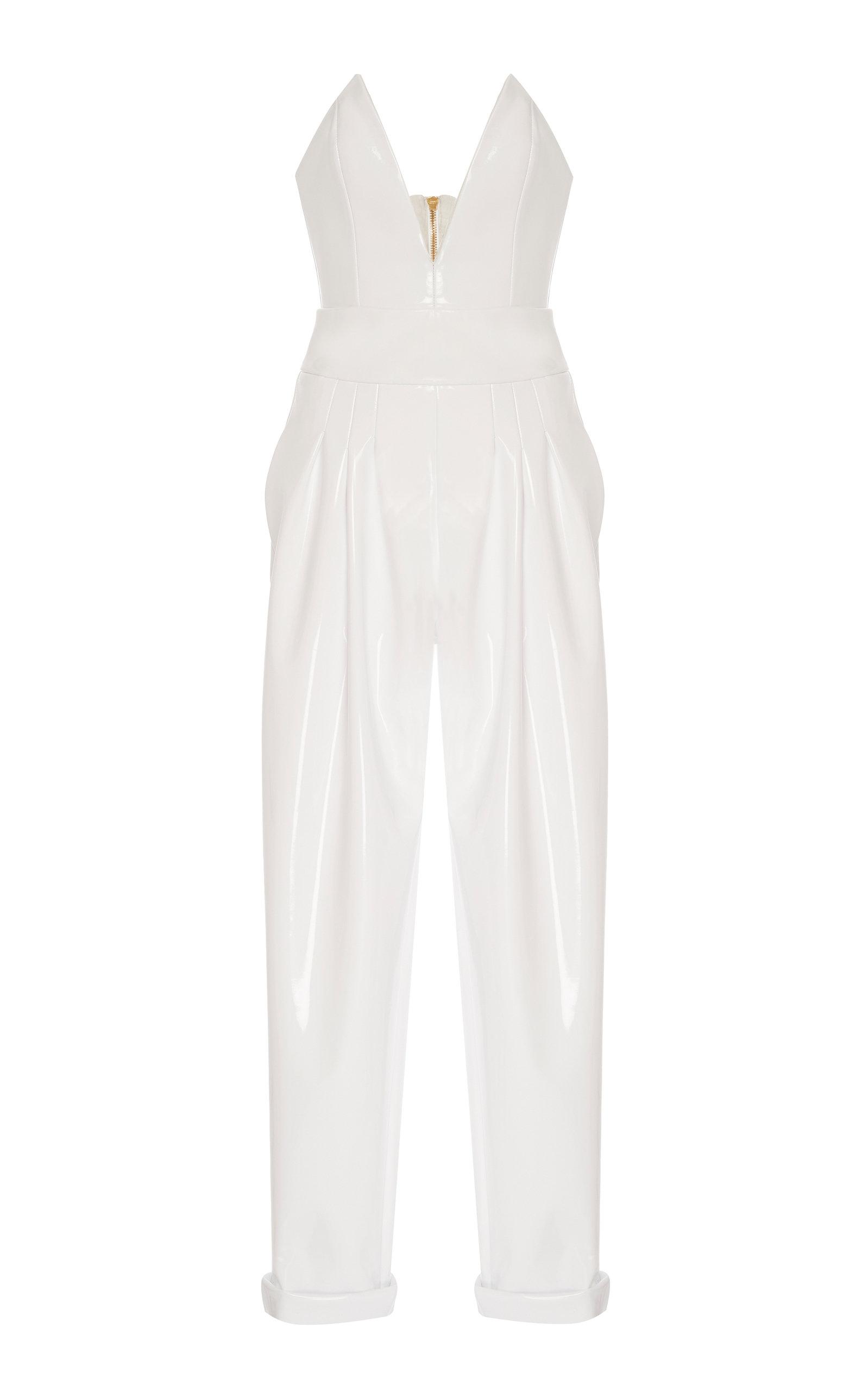 white vinyl jumpsuit