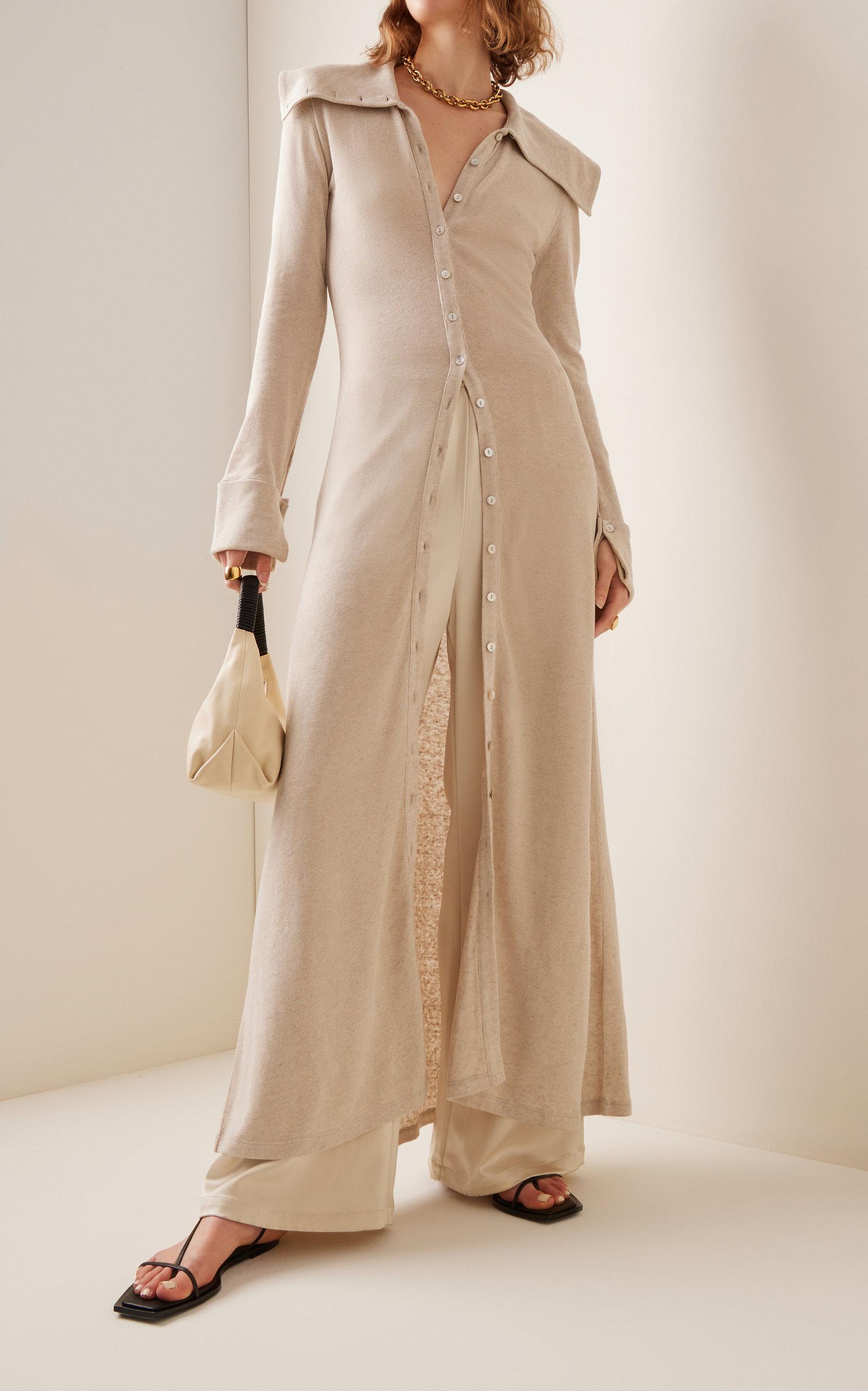 By Malene Birger Leyah Knitted Maxi Dress in Natural | Lyst
