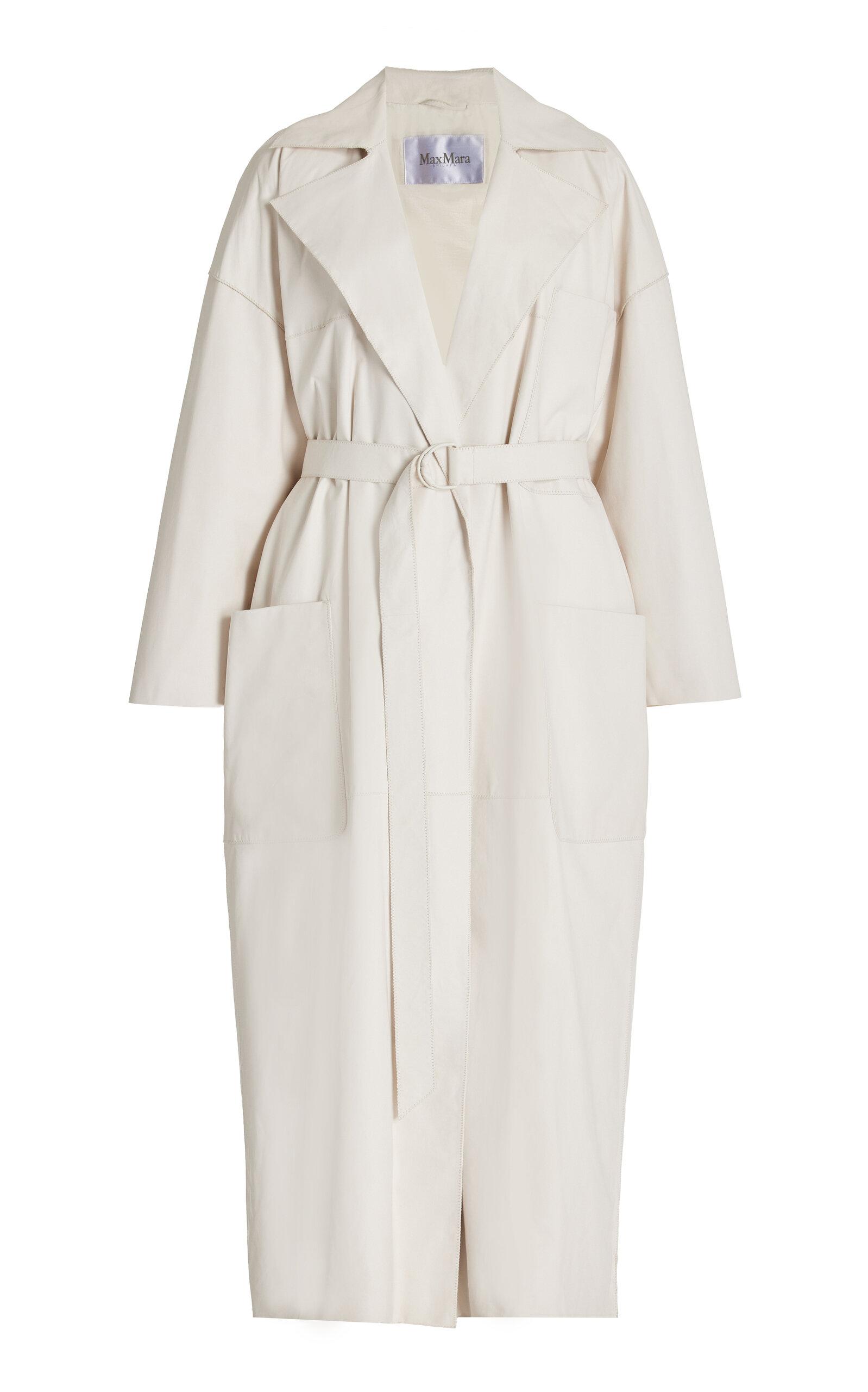Max Mara Amica Trench Coat in White | Lyst