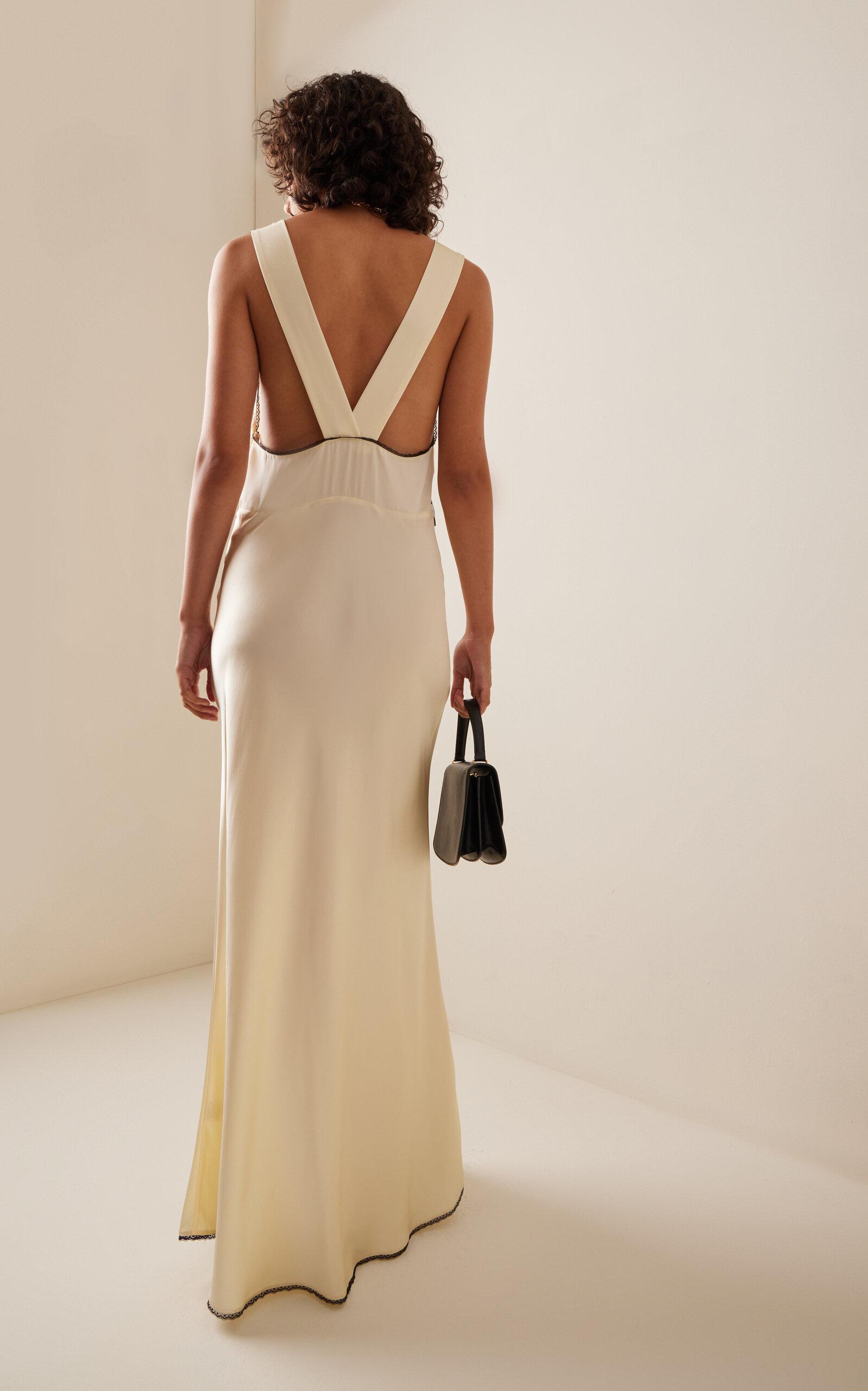 SIR. Willa Lace-trimmed Cutout Silk Maxi Dress in White | Lyst Canada SIR. Willa Lace-trimmed Cutout Silk Maxi Dress in White | Lyst Canada