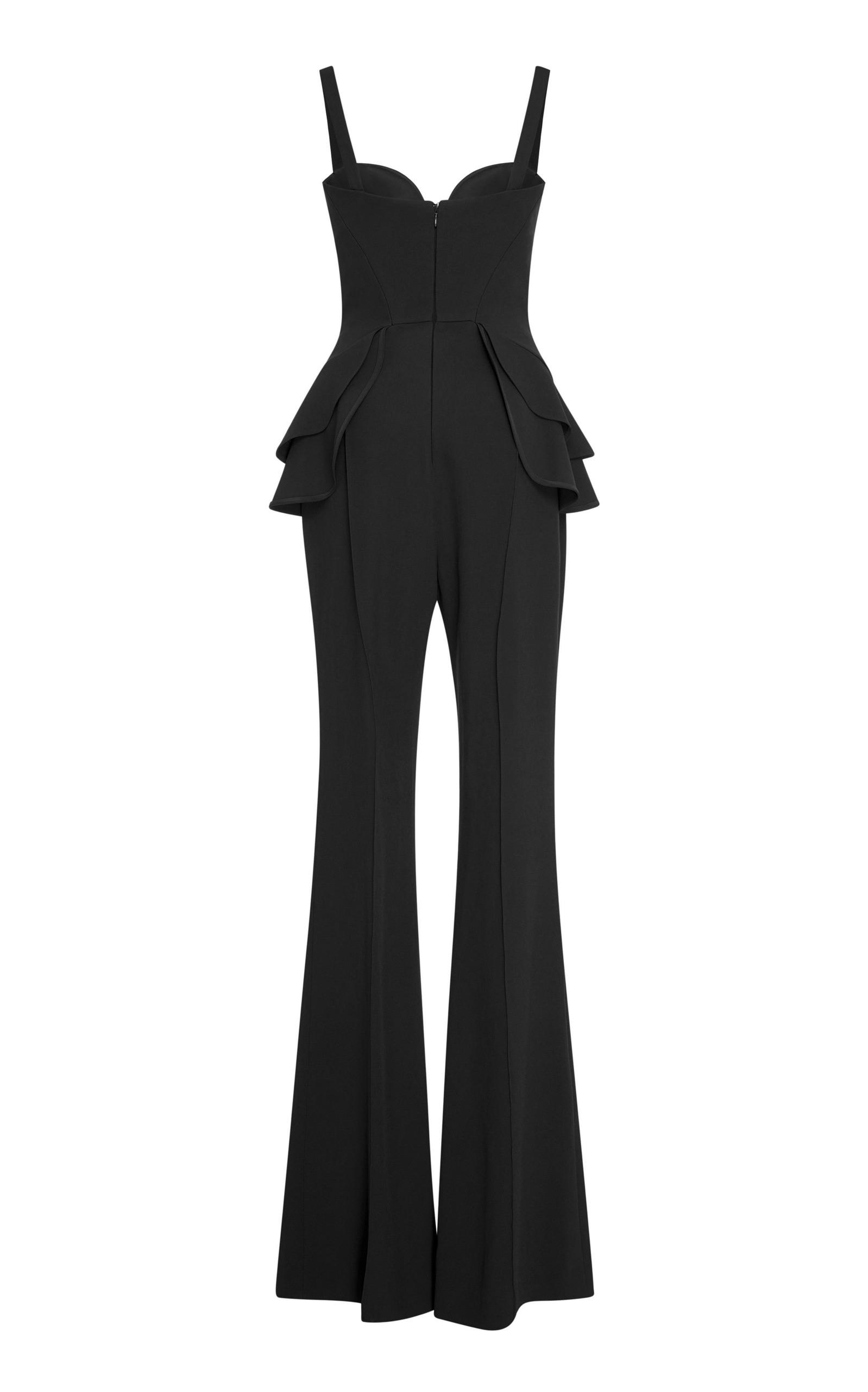 black peplum jumpsuit