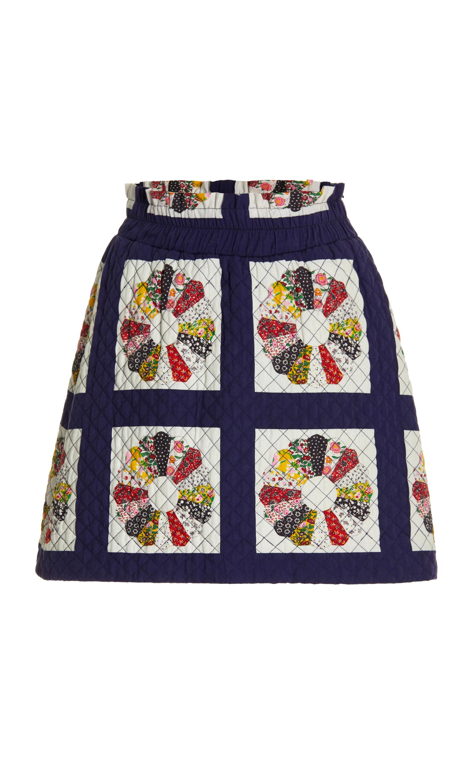 Sea Pippen Quilted Cotton Mini Skirt in Blue - Lyst