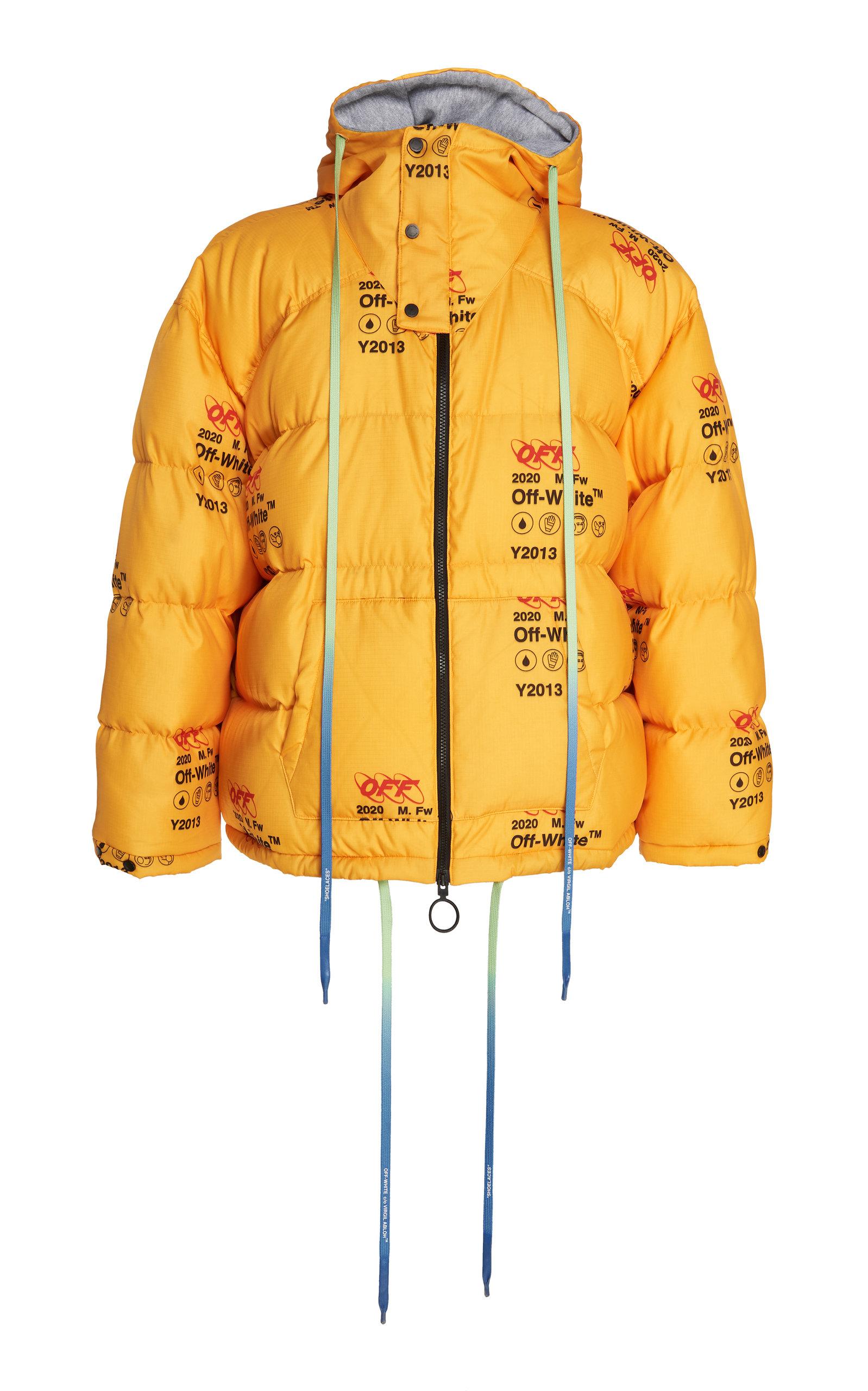 Off-White c/o Virgil Abloh Industrial Logo Puffer Jacket in Yellow 