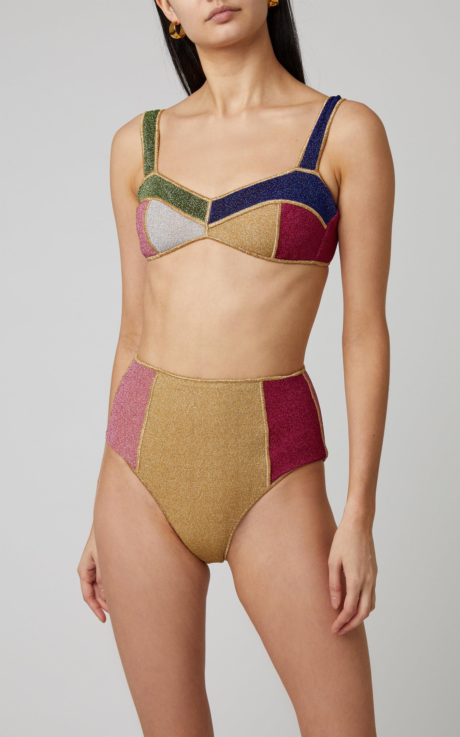 Oséree Color-block Lurex Bikini Set | Lyst