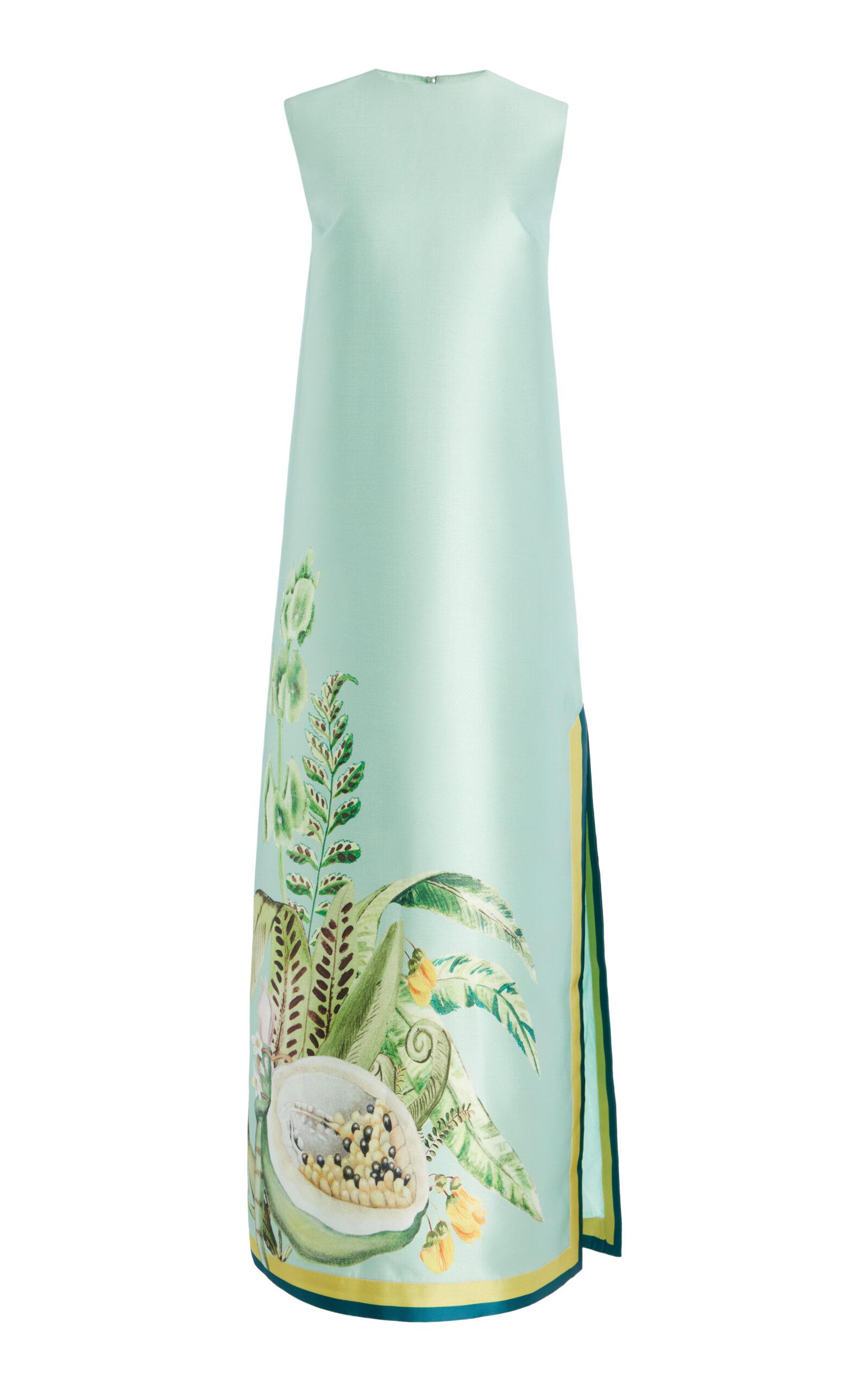 ALMAIS Anita Satin Crepe Midi Dress in Green | Lyst