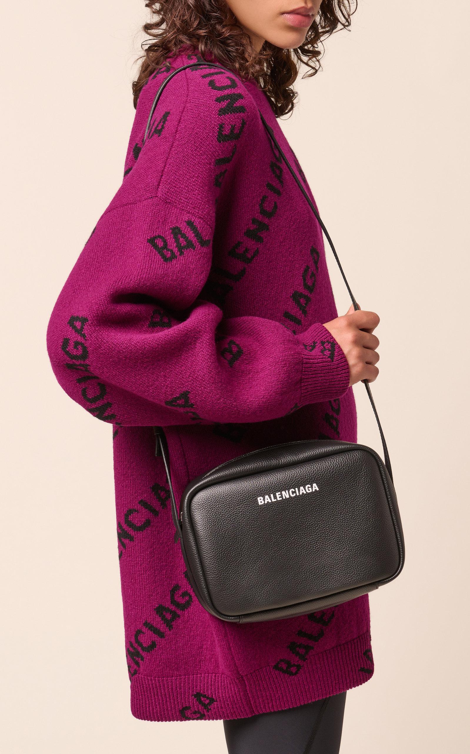 Balenciaga empy pink camera bag