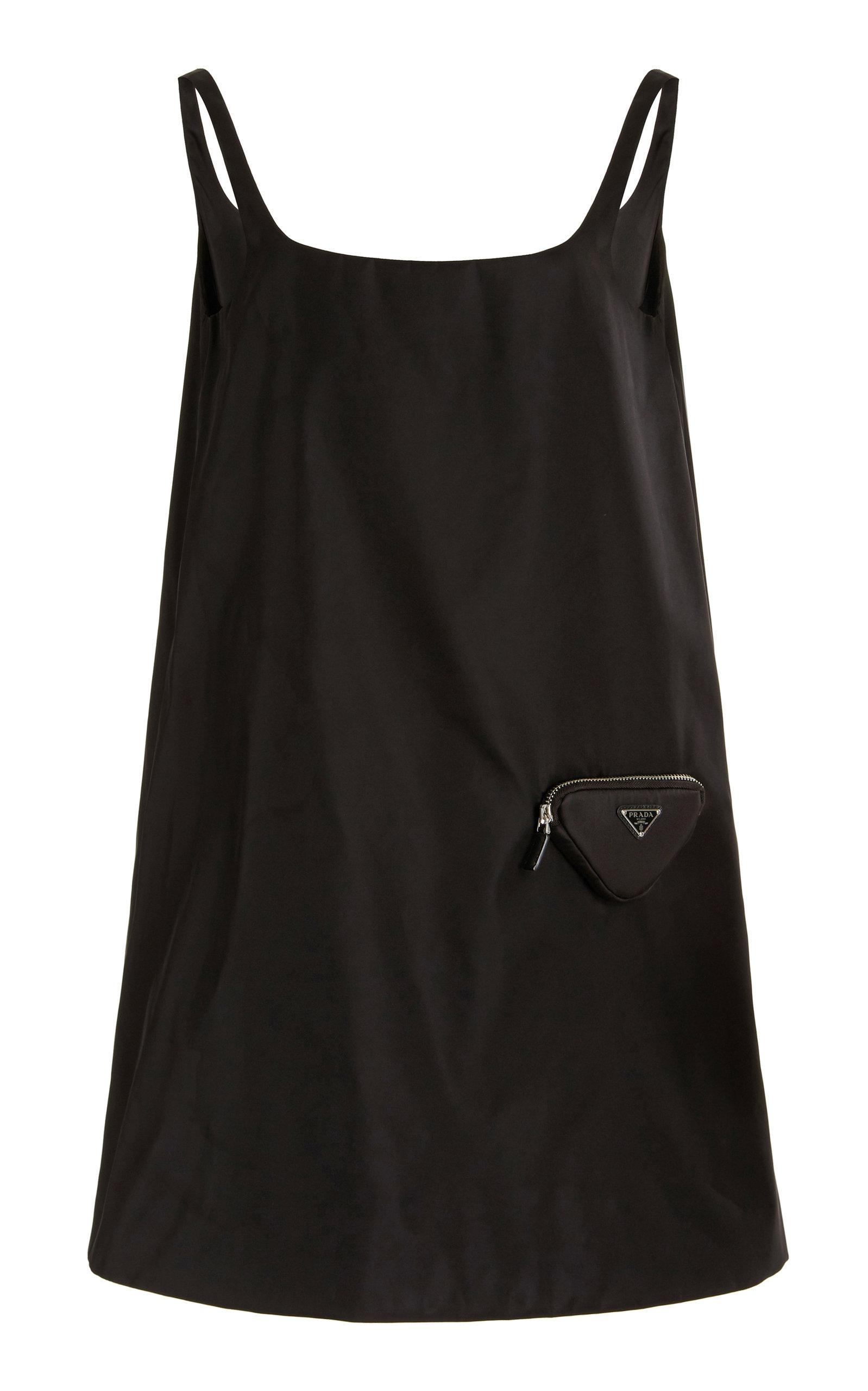 Prada Nylon-gabardine Mini Dress in Black | Lyst
