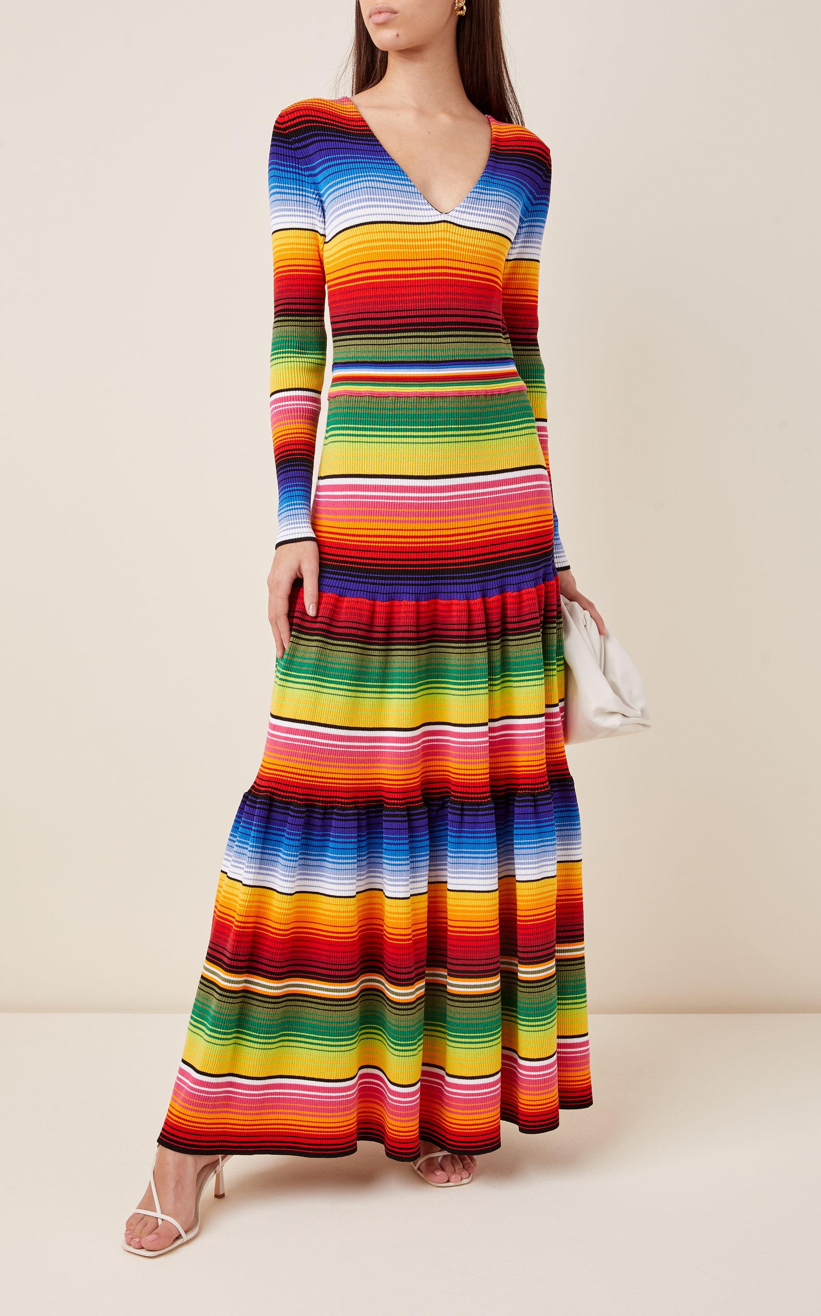 carolina herrera striped dress