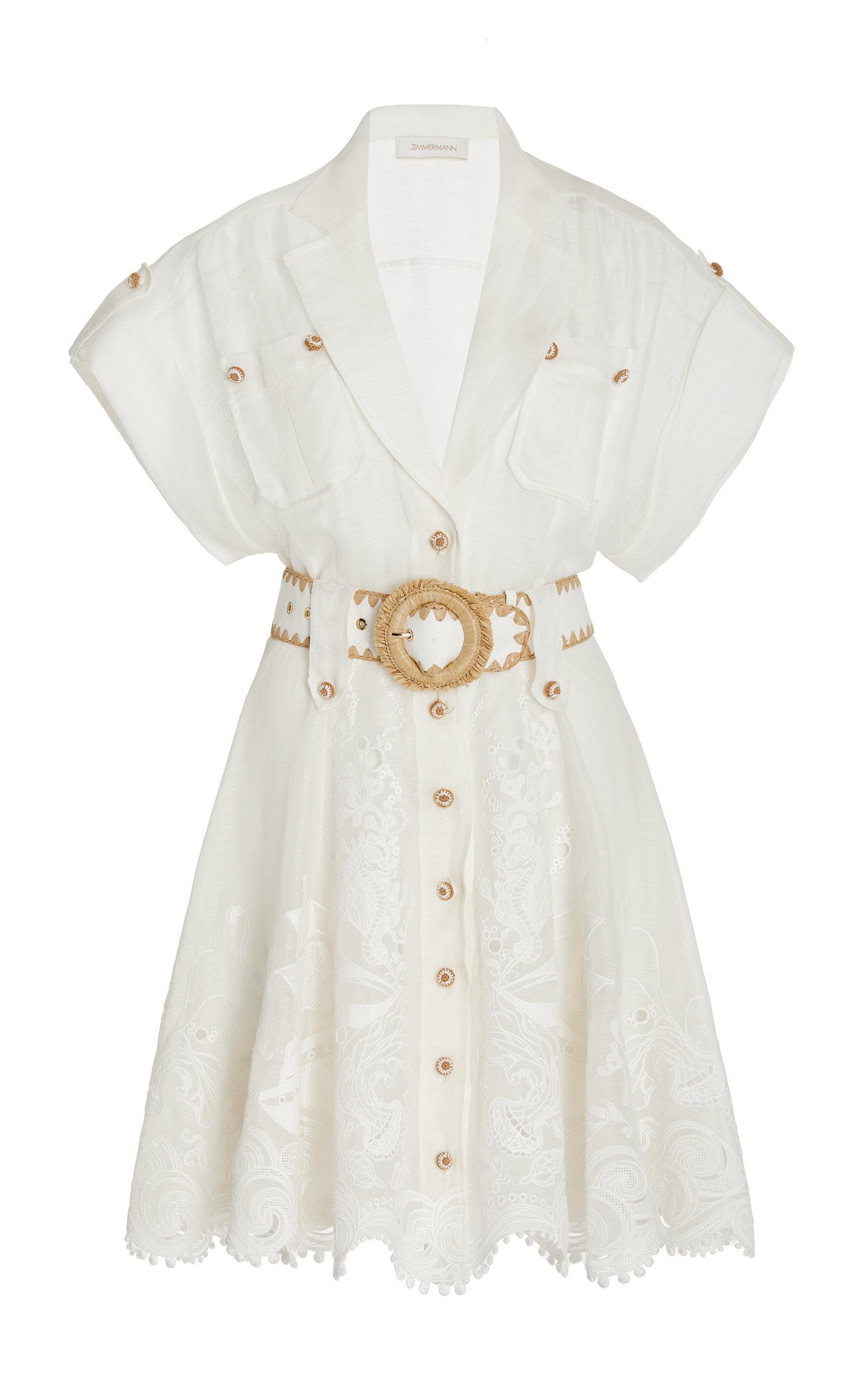 【ZIMMERMANN】fringed broderie anglaise cotton ドレス Zimmermann Fringed Broderie Anglaise Cotton And Macramé Maxi