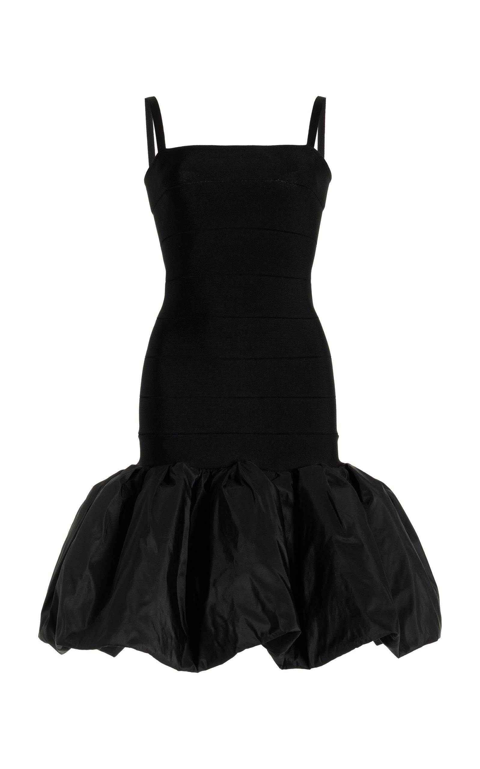 Carolina Herrera Banded Bubble-hem Mini Dress in Black | Lyst