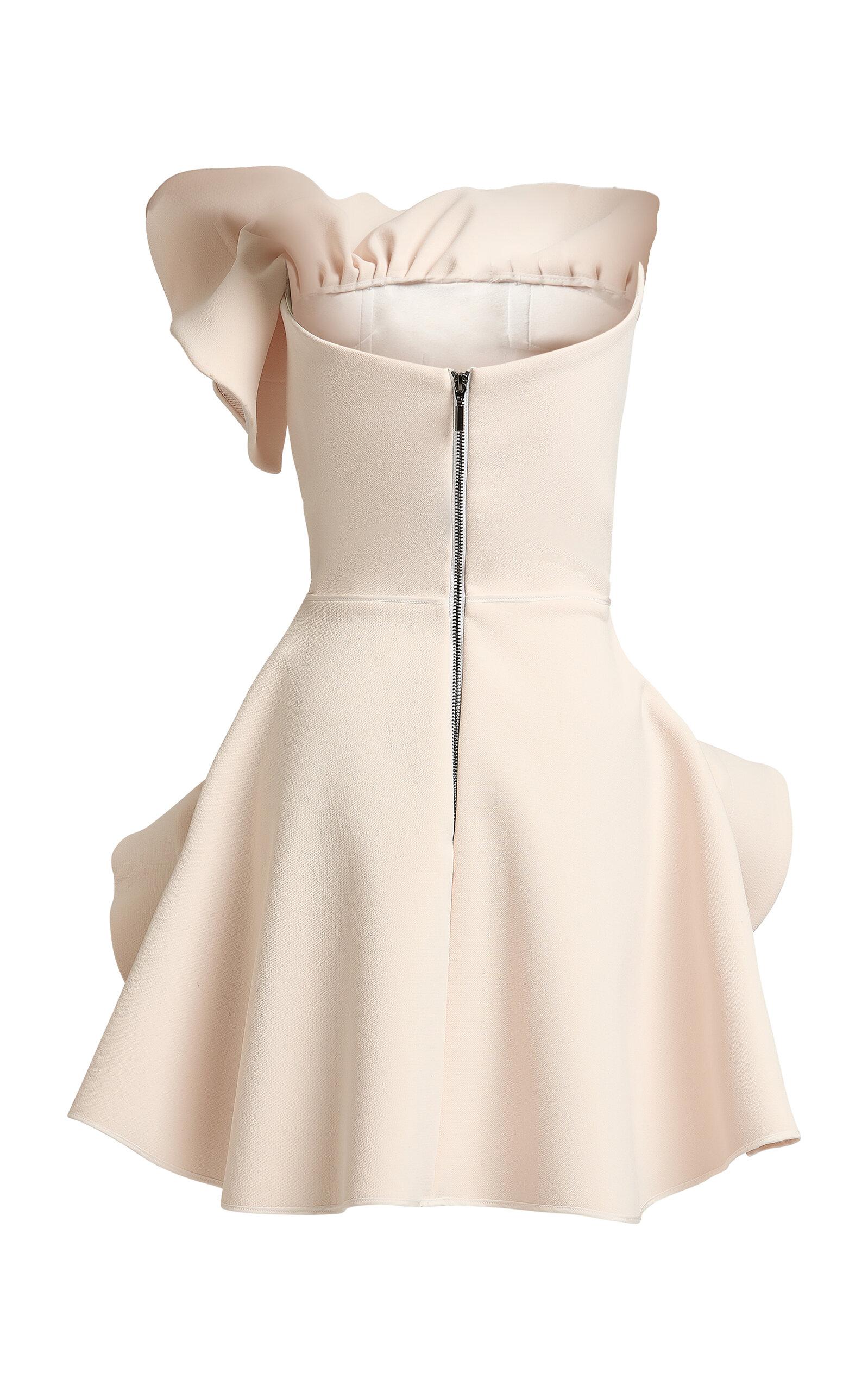 Maticevski Atone Ruffled Crepe Mini Dress in Pink