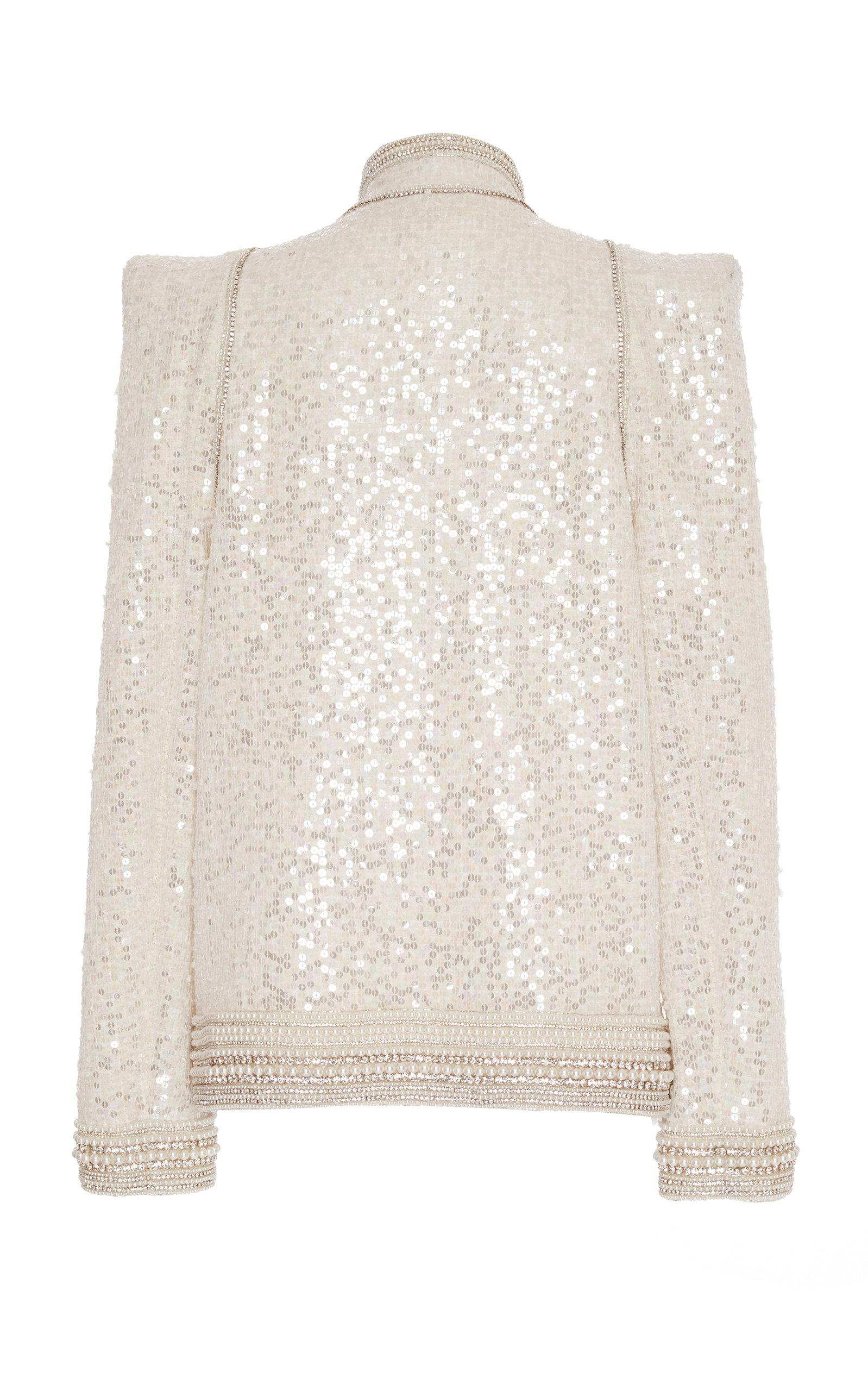 Balmain Synthetic Embroidered in White - Lyst